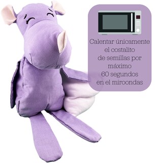Foto 2 | Peluche De Rinoceronte Con Semillas Térmicas Para Bebés. Luulu Rinoceronte Lila Ayuda A Mejorar El Sueño De Tu Bebé.