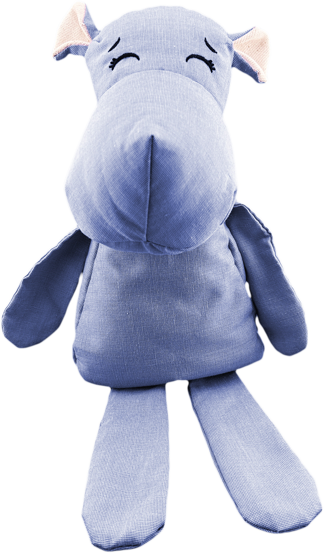 Peluche De Hipopótamo Con Semillas Térmicas Para Bebés. Luulu Hipopótamo Azul Ayuda A Mejorar El Sueño De Tu Bebé.