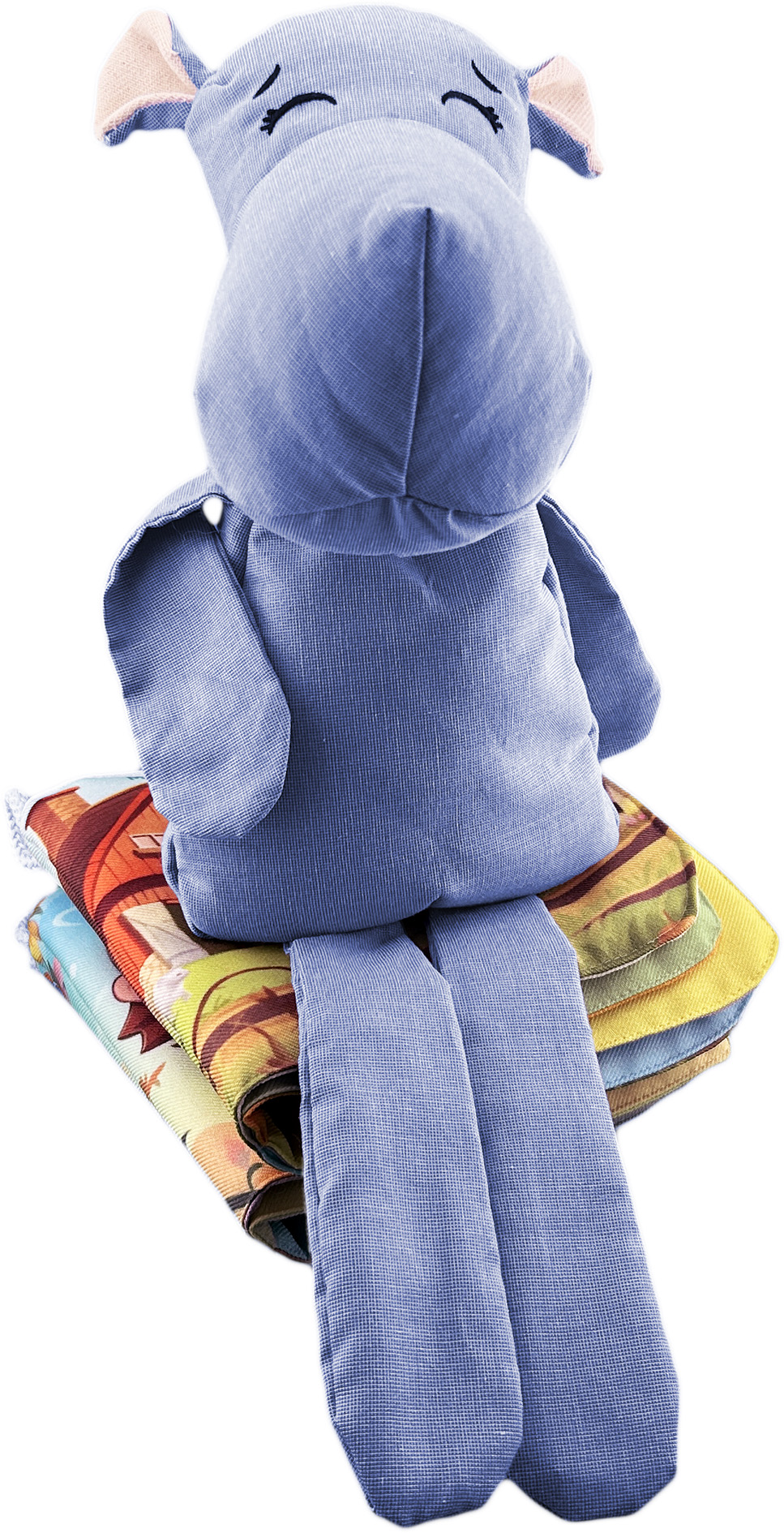 Foto 6 pulgar | Peluche De Hipopótamo Con Semillas Térmicas Para Bebés. Luulu Hipopótamo Azul Ayuda A Mejorar El Sueño De Tu Bebé.