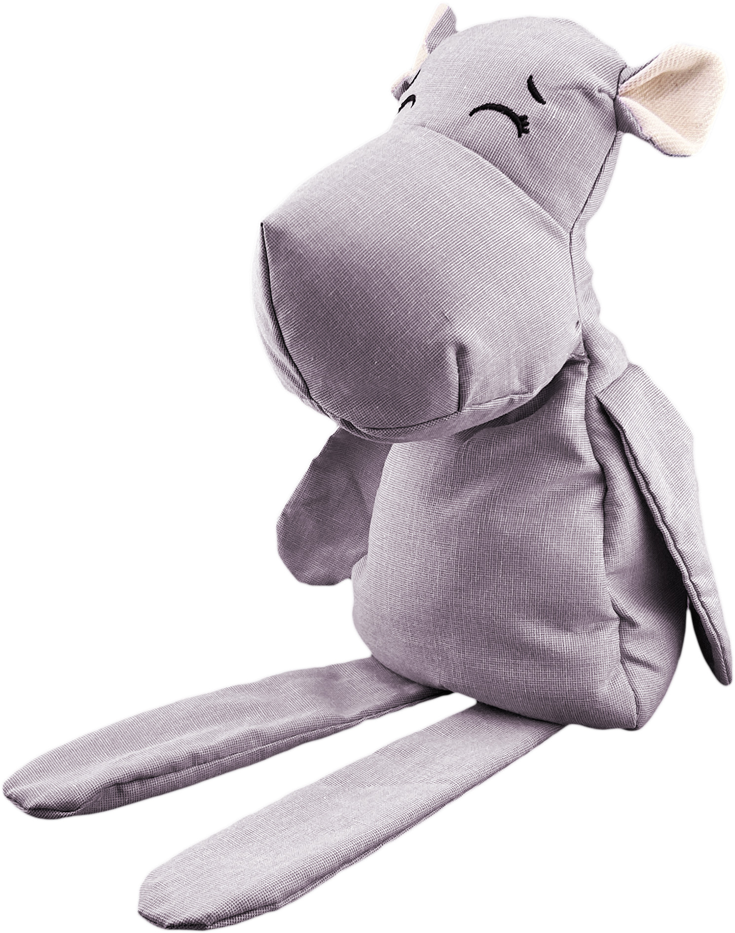 Foto 5 pulgar | Peluche De Hipopótamo Con Semillas Térmicas Para Bebés. Luulu Hipopótamo Gris Ayuda A Mejorar El Sueño De Tu Bebé.