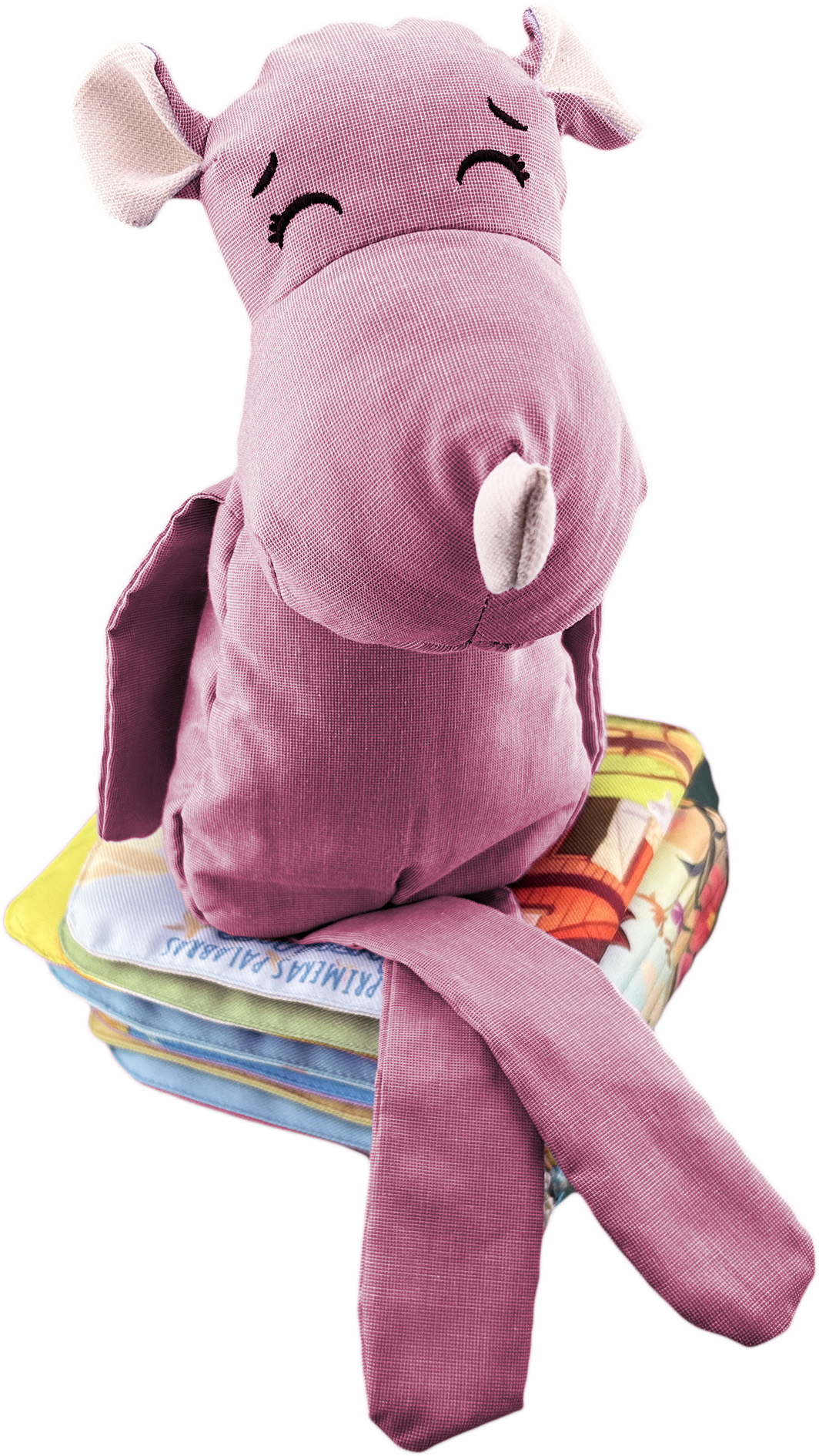 Foto 6 pulgar | Peluche De Rinoceronte Con Semillas Térmicas Para Bebés. Luulu Rinoceronte Rosa Ayuda A Mejorar El Sueño De Tu Bebé.
