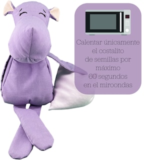 Foto 2 | Peluche De Hipopótamo Con Semillas Térmicas Para Bebés. Luulu Hipopótamo Lila Ayuda A Mejorar El Sueño De Tu Bebé.