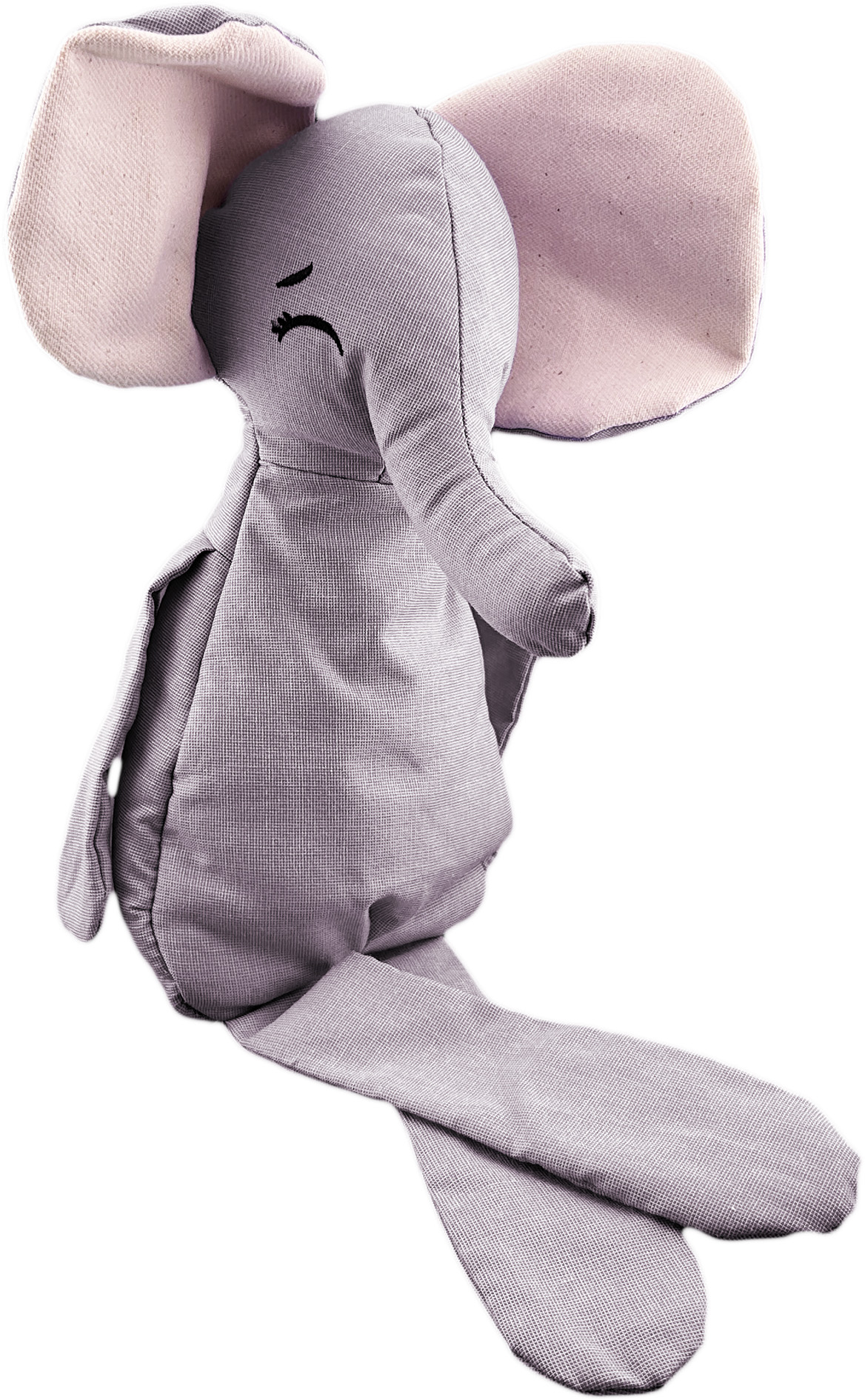 Peluche De Elefante Con Semillas Térmicas Para Bebés. Luulu Elefante Gris Ayuda A Mejorar El Sueño De Tu Bebé.