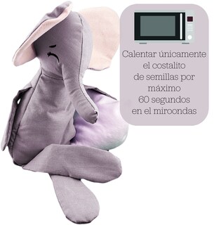 Foto 2 | Peluche De Elefante Con Semillas Térmicas Para Bebés. Luulu Elefante Gris Ayuda A Mejorar El Sueño De Tu Bebé.