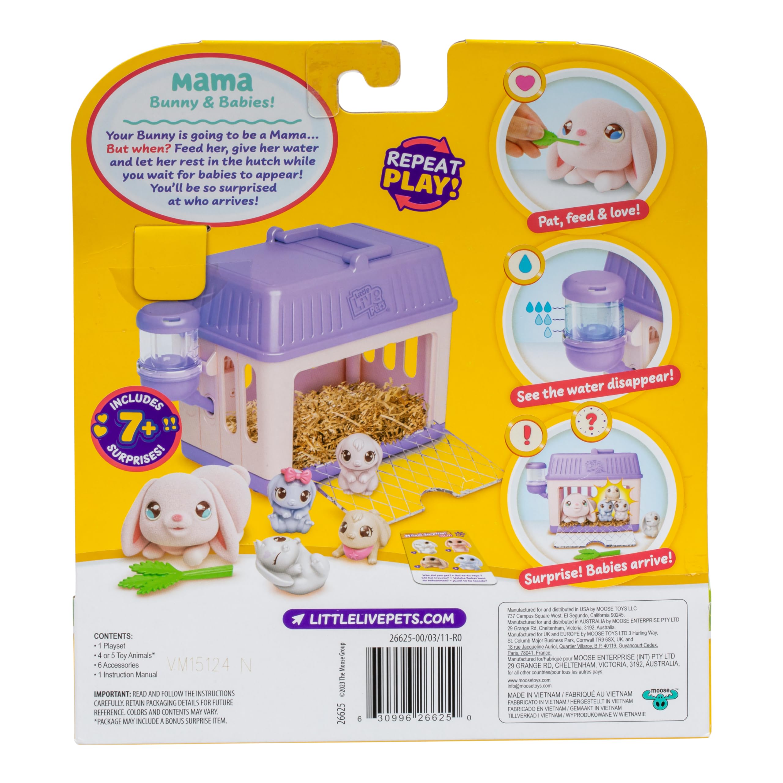 Foto 6 pulgar | Miniconejito Mama Surprise De Toy Little Live Pets Con 2 A 4 Bebés - Venta Internacional.