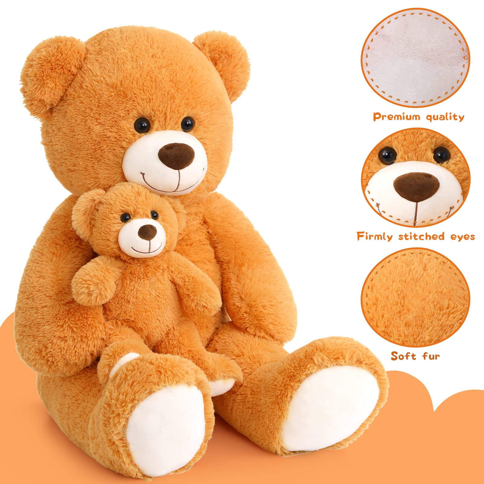 Foto 4 pulgar | Oso de Peluche Morismos Giant de 100 cm - Venta Internacional