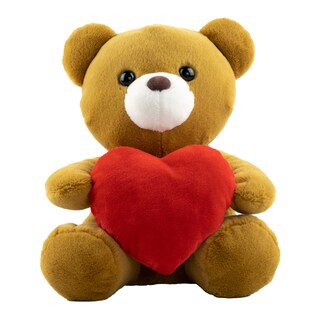 Foto 1 | Muñeco De Peluche Oso Café Con Corazón Rojo
