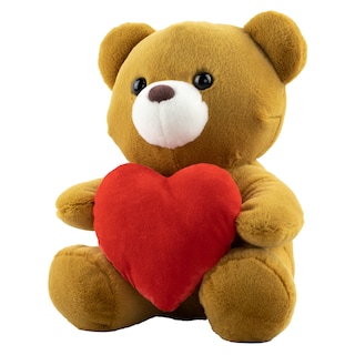 Foto 2 | Muñeco De Peluche Oso Café Con Corazón Rojo