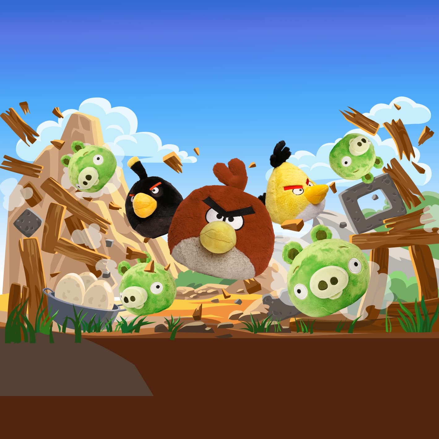 Foto 5 | Muñeco De Peluche Mighty Mojo Angry Birds Green Pig 18 Cm - Venta Internacional.