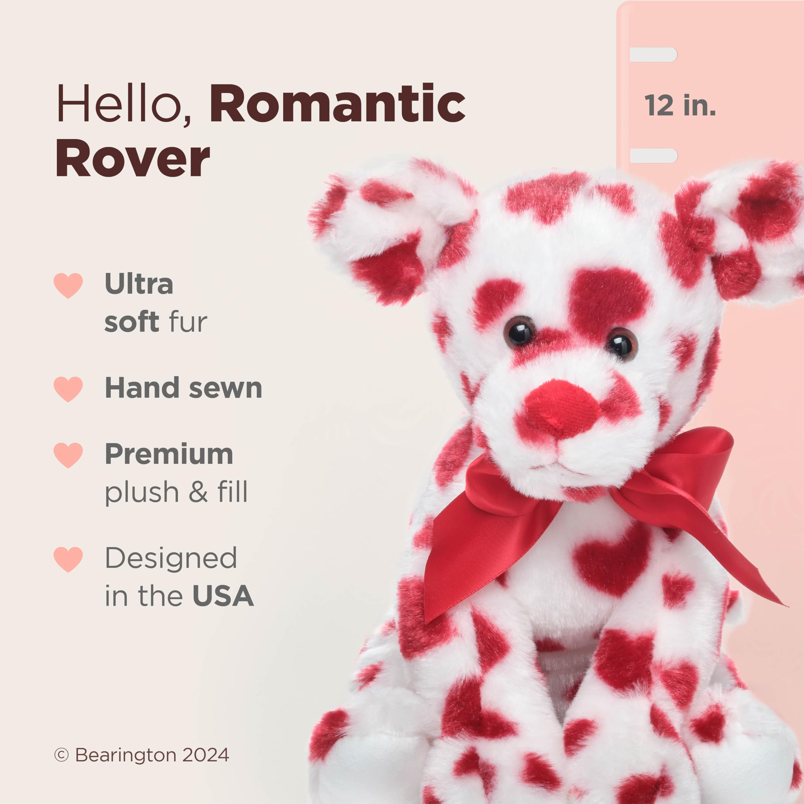 Foto 3 pulgar | Peluche Bearington Romantic Rover Para El Día De San Valentín, 30 Cm - Venta Internacional.