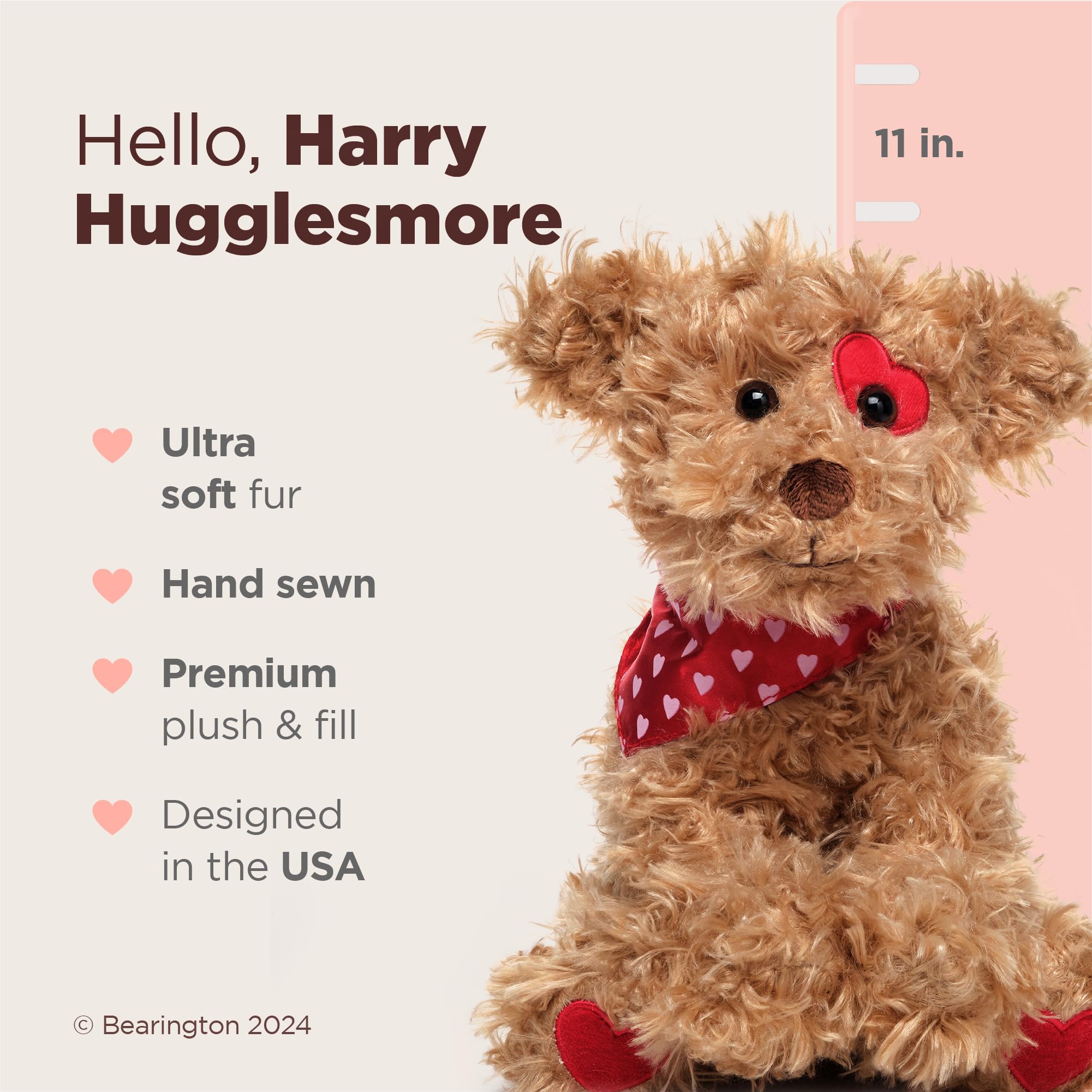 Foto 3 pulgar | Peluche Bearington Harry Hugglesmore Brown Cachorro 28 Cm - Venta Internacional.