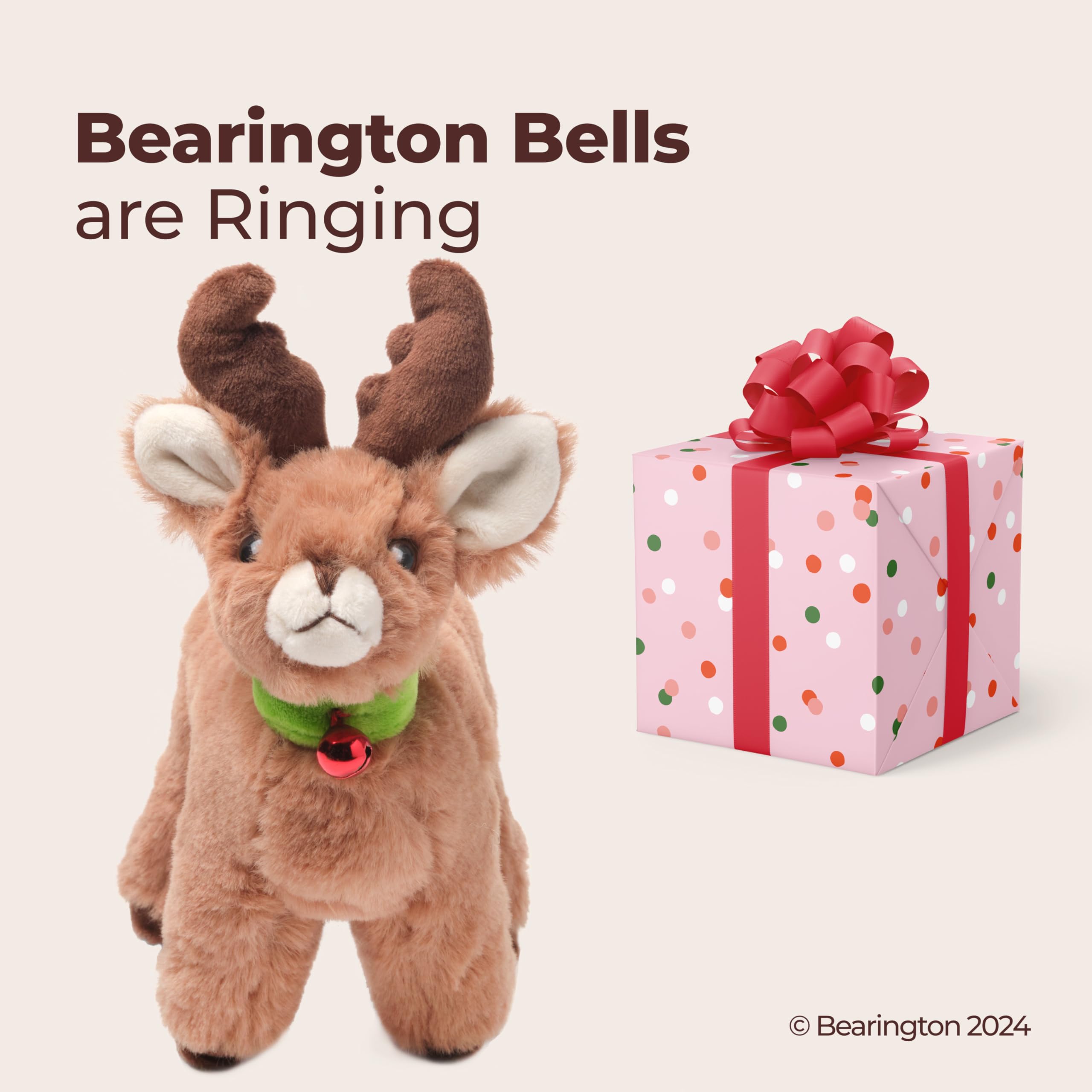 Foto 5 | Animal De Peluche Bearington Jolly Reindeer, 15 Cm, Regalo De Navidad - Venta Internacional.
