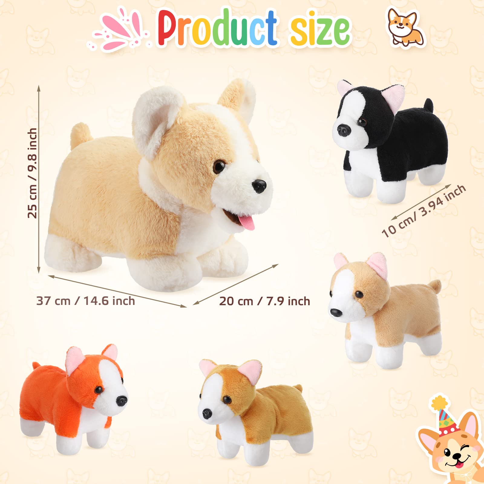 Foto 3 pulgar | Perro Skylety De Peluche Con Bebés En Su Interior Para Niños Corgi - Venta Internacional.