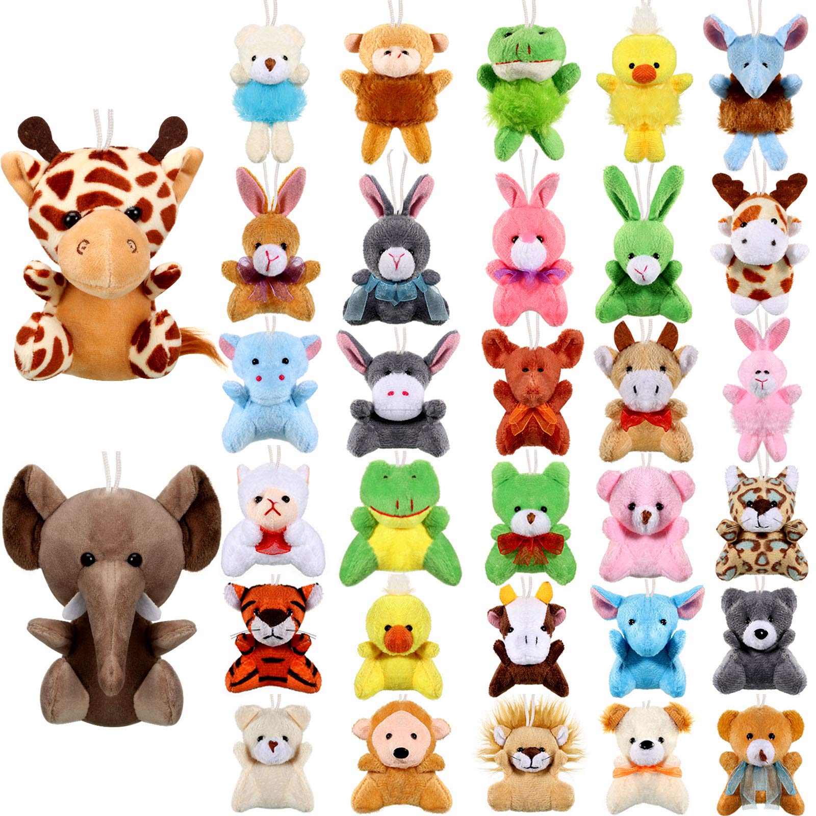 Foto 2 pulgar | Juguetes De Peluche Skylety Mini Safari Stuffed, 32 Unidades Con Llavero - Venta Internacional.