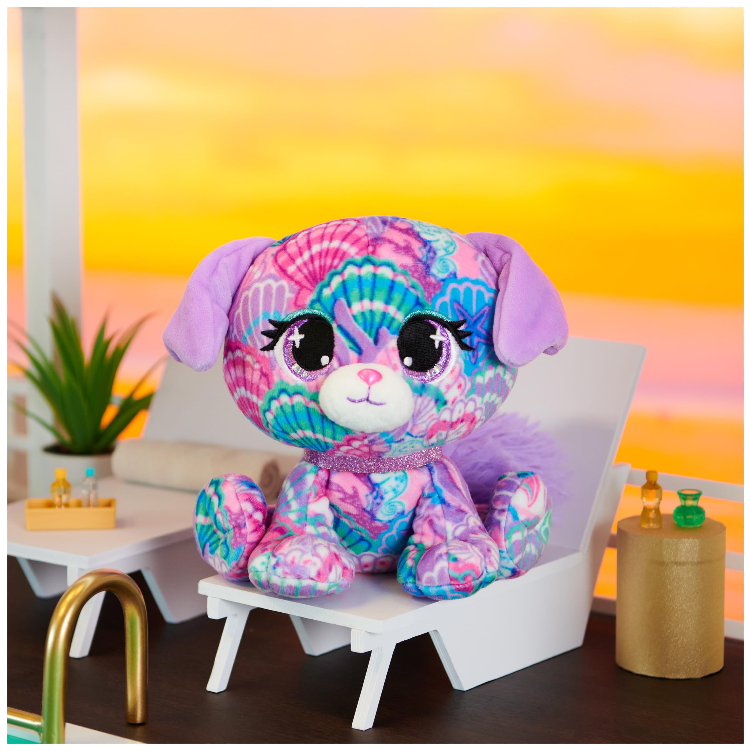 Foto 6 pulgar | Peluche Gund P.lushes Designer Fashion Pets Shelly Newport Dog, 15 Cm, Morado Y Azul - Venta Internacional.