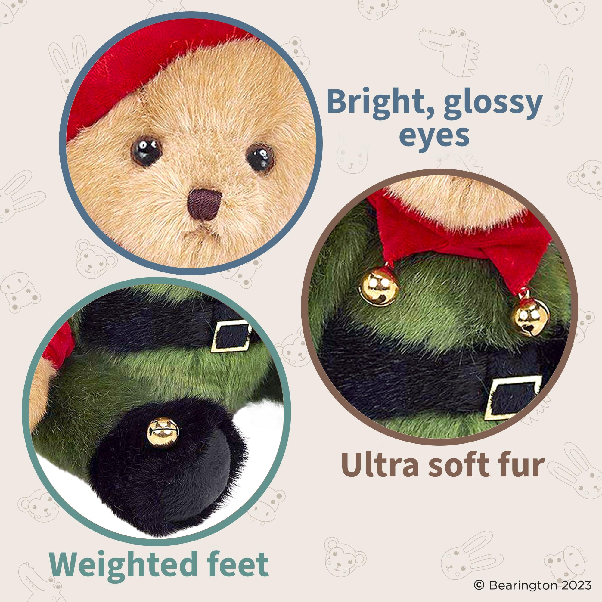 Foto 4 pulgar | Oso De Peluche Navideño De Peluche Bearington, 35 Cm - Venta Internacional.