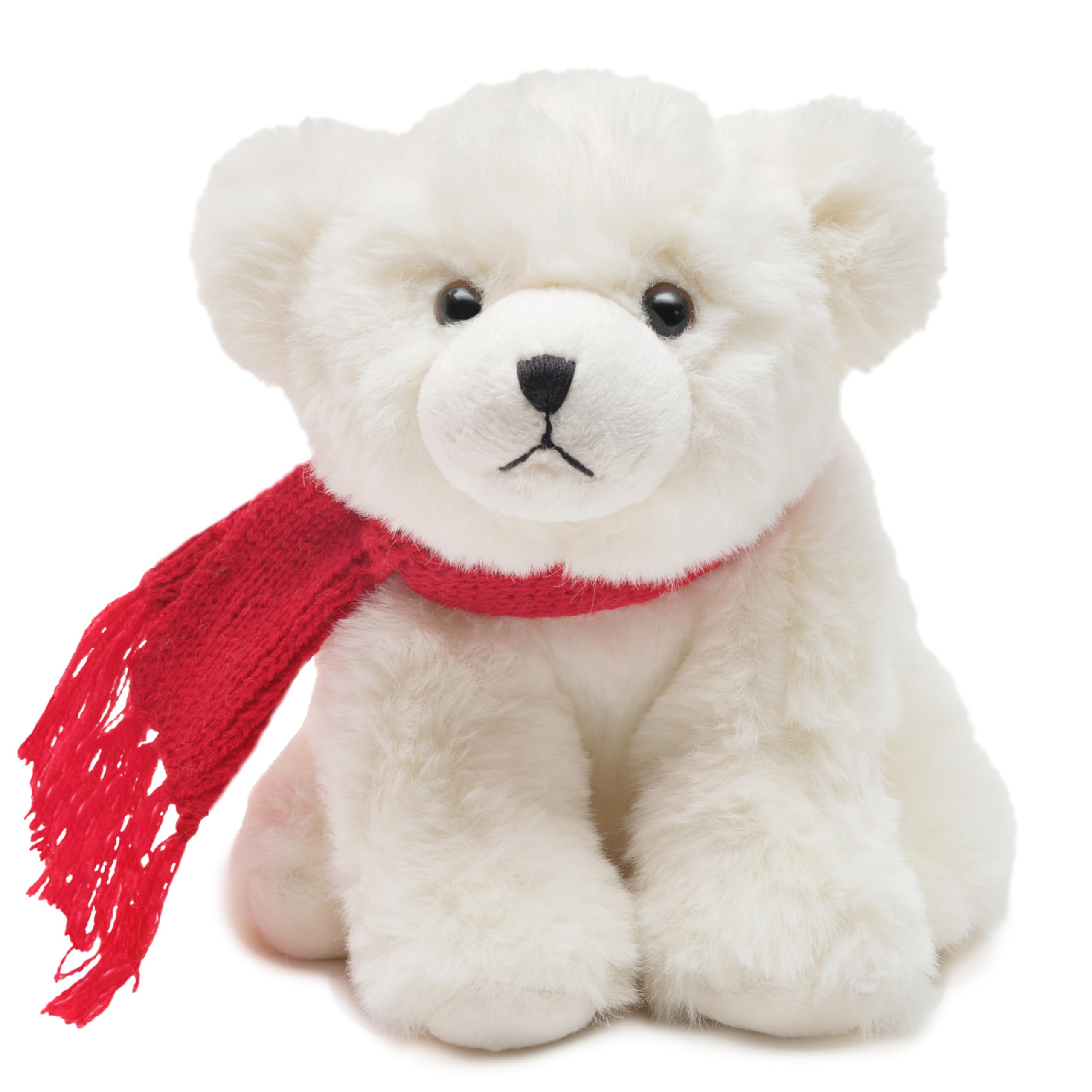 Oso Polar Bearington Frosty De Peluche De 18 Cm Con Bufanda Navideña - Venta Internacional.