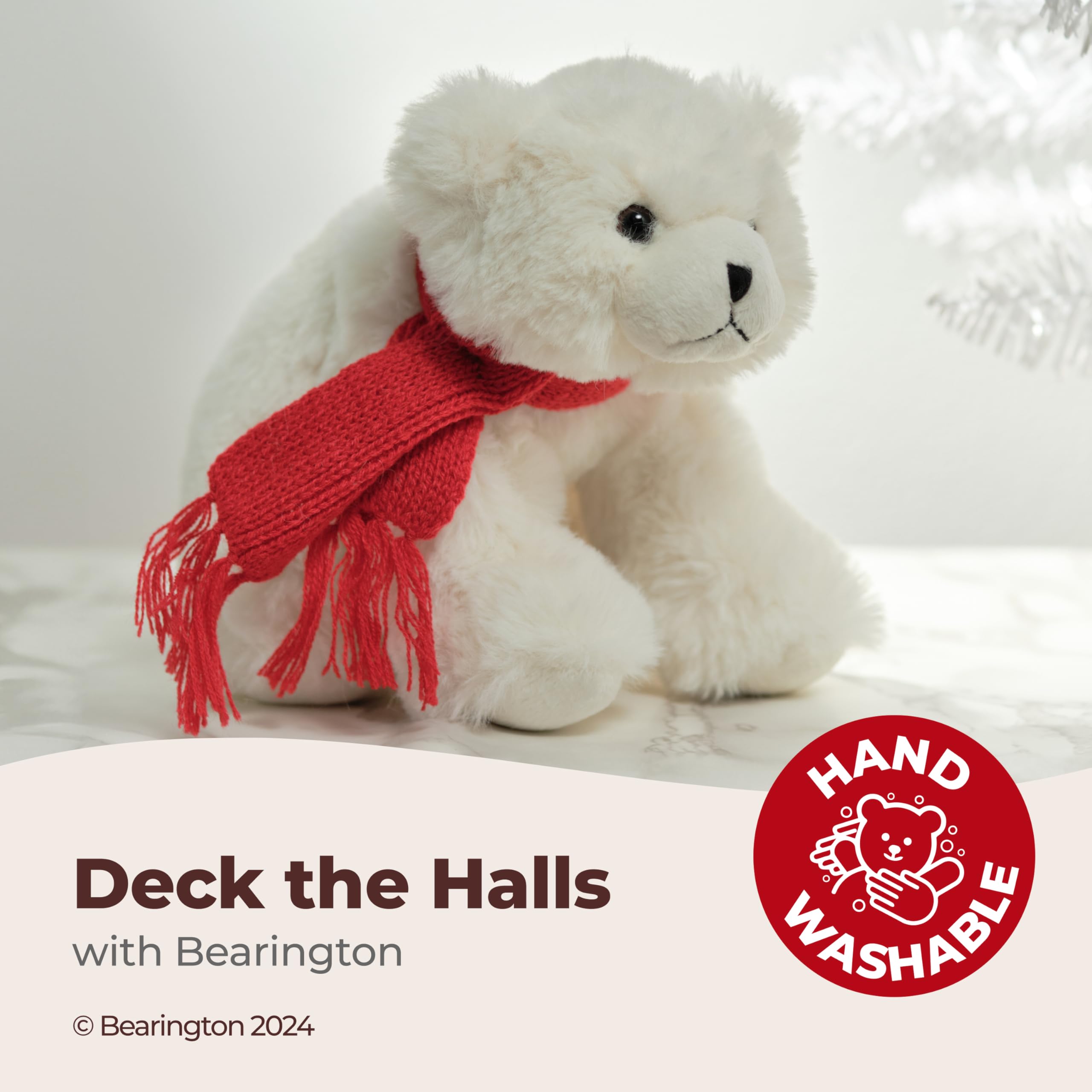 Foto 4 pulgar | Oso Polar Bearington Frosty De Peluche De 18 Cm Con Bufanda Navideña - Venta Internacional.