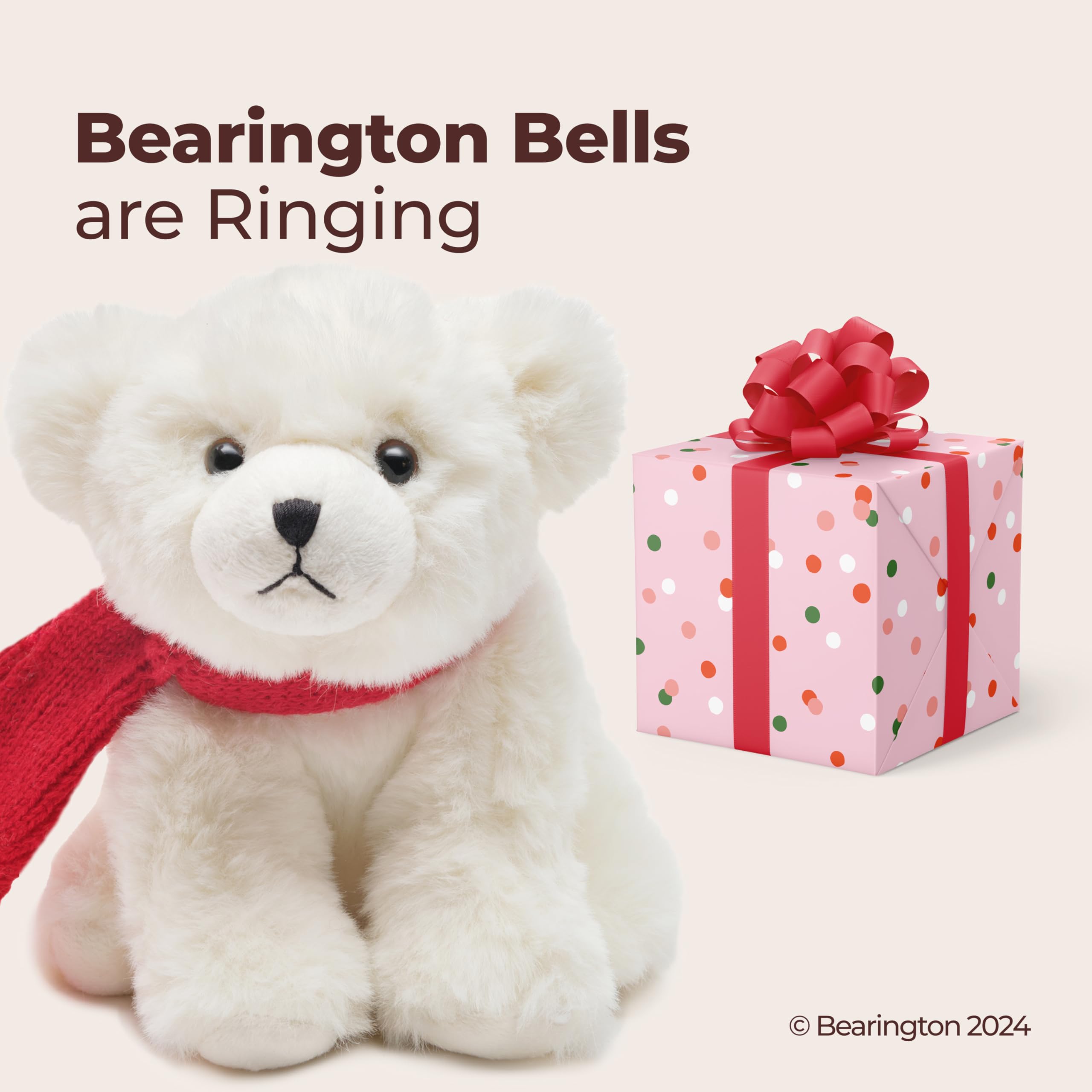 Foto 6 pulgar | Oso Polar Bearington Frosty De Peluche De 18 Cm Con Bufanda Navideña - Venta Internacional.