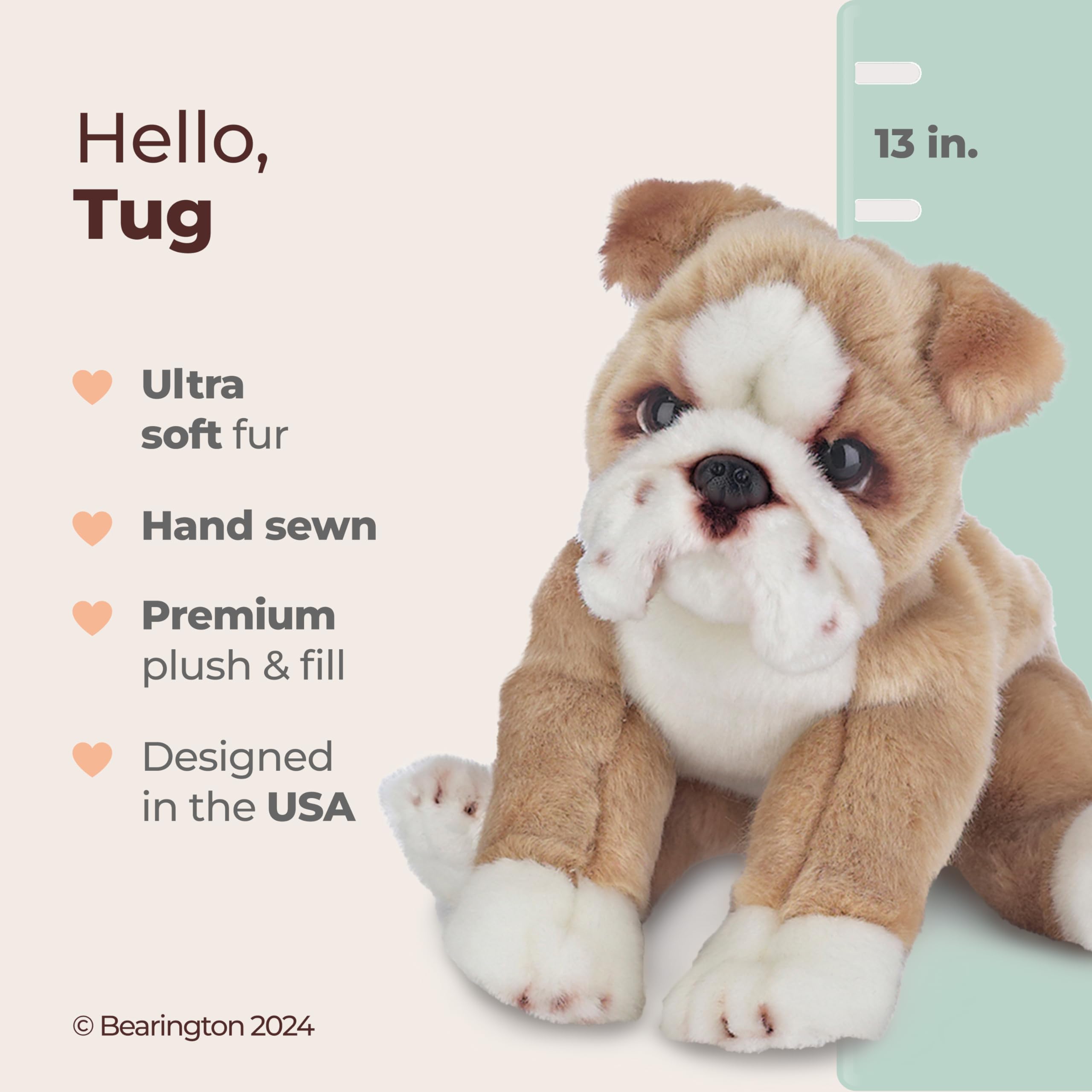 Foto 3 pulgar | Juguete De Peluche De La Colección Bearington Tug The English Bulldog - Venta Internacional.