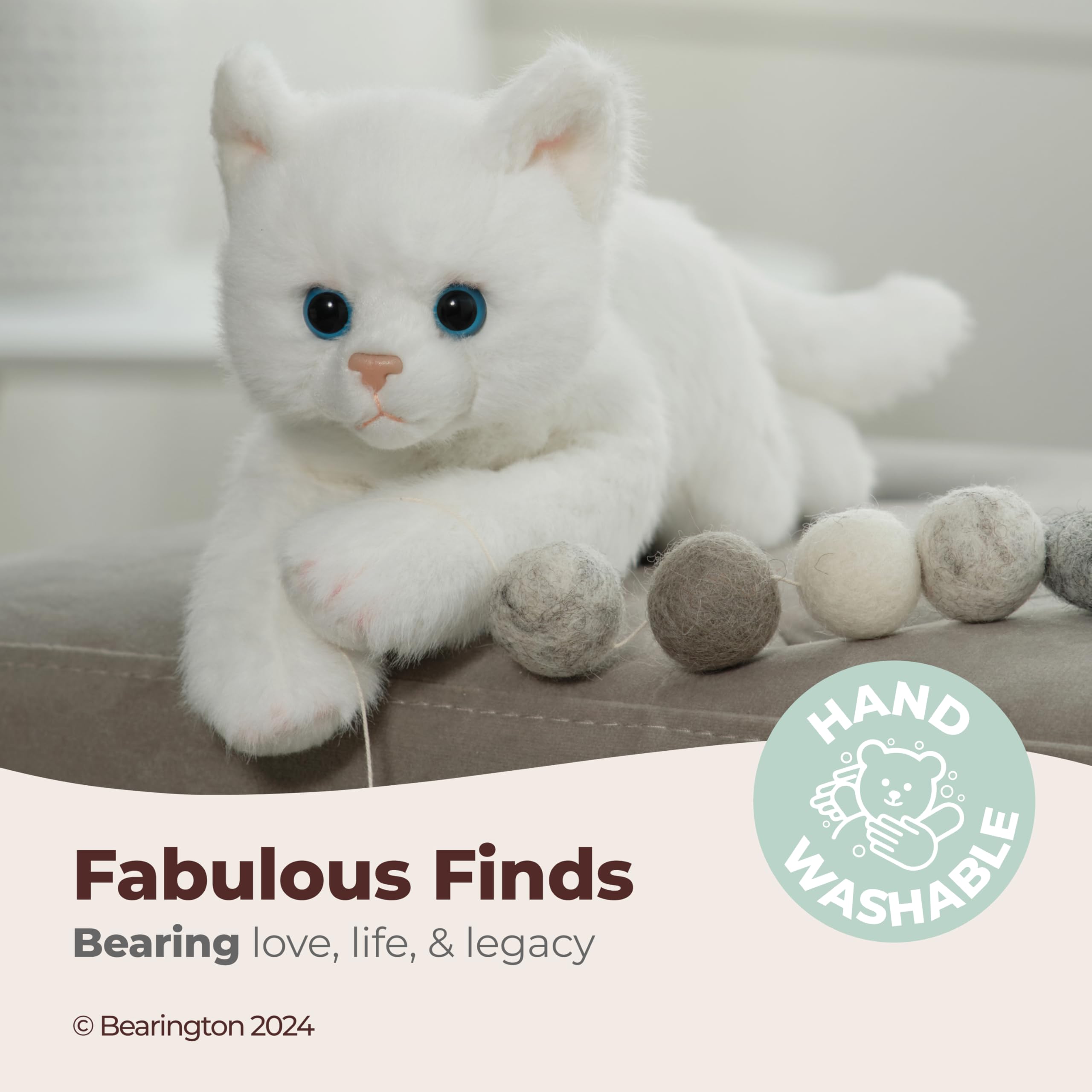 Foto 4 pulgar | Peluche De Peluche Bearington Lil' Muffin Con Forma De Gato Blanco, 20 Cm - Venta Internacional.