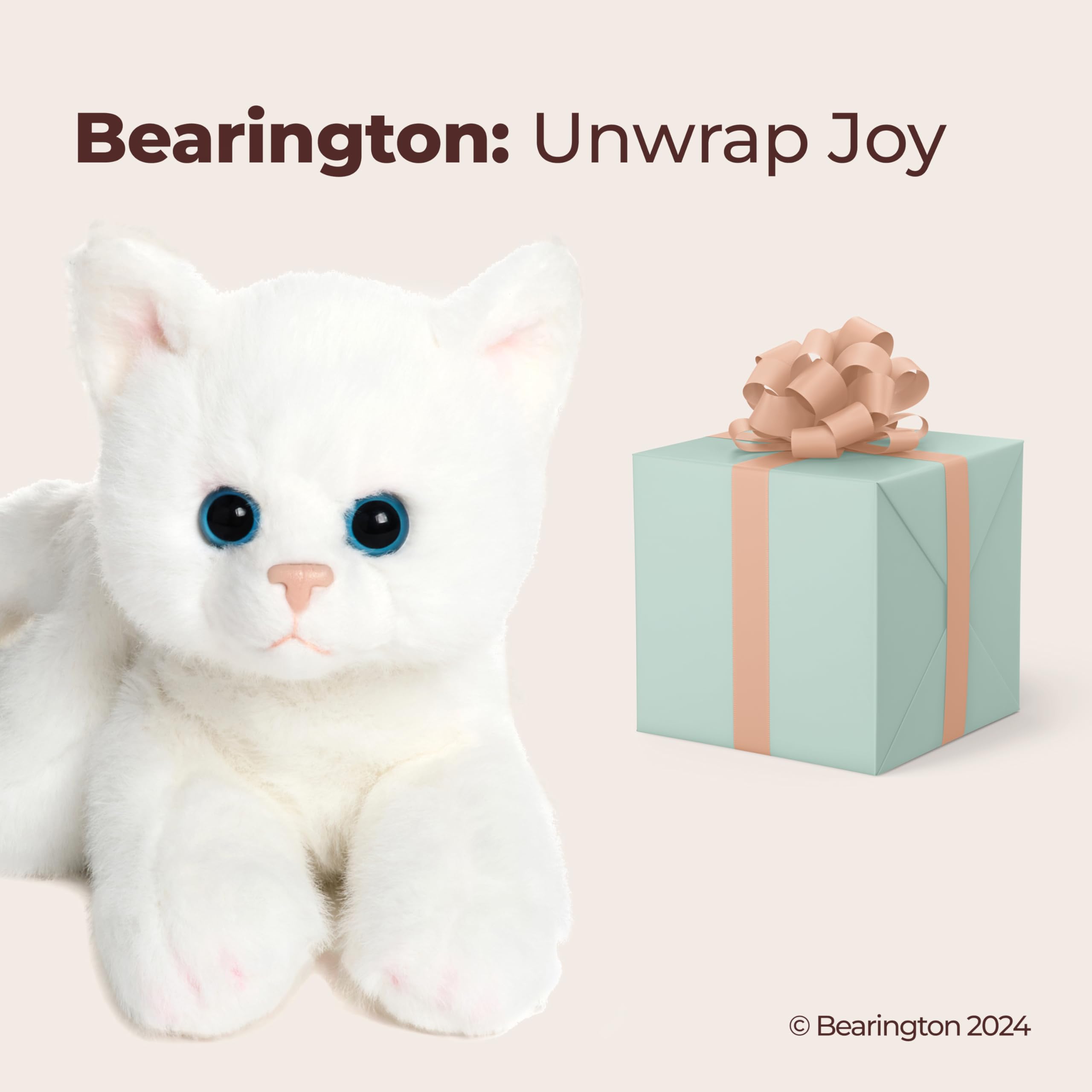 Foto 6 pulgar | Peluche De Peluche Bearington Lil' Muffin Con Forma De Gato Blanco, 20 Cm - Venta Internacional.