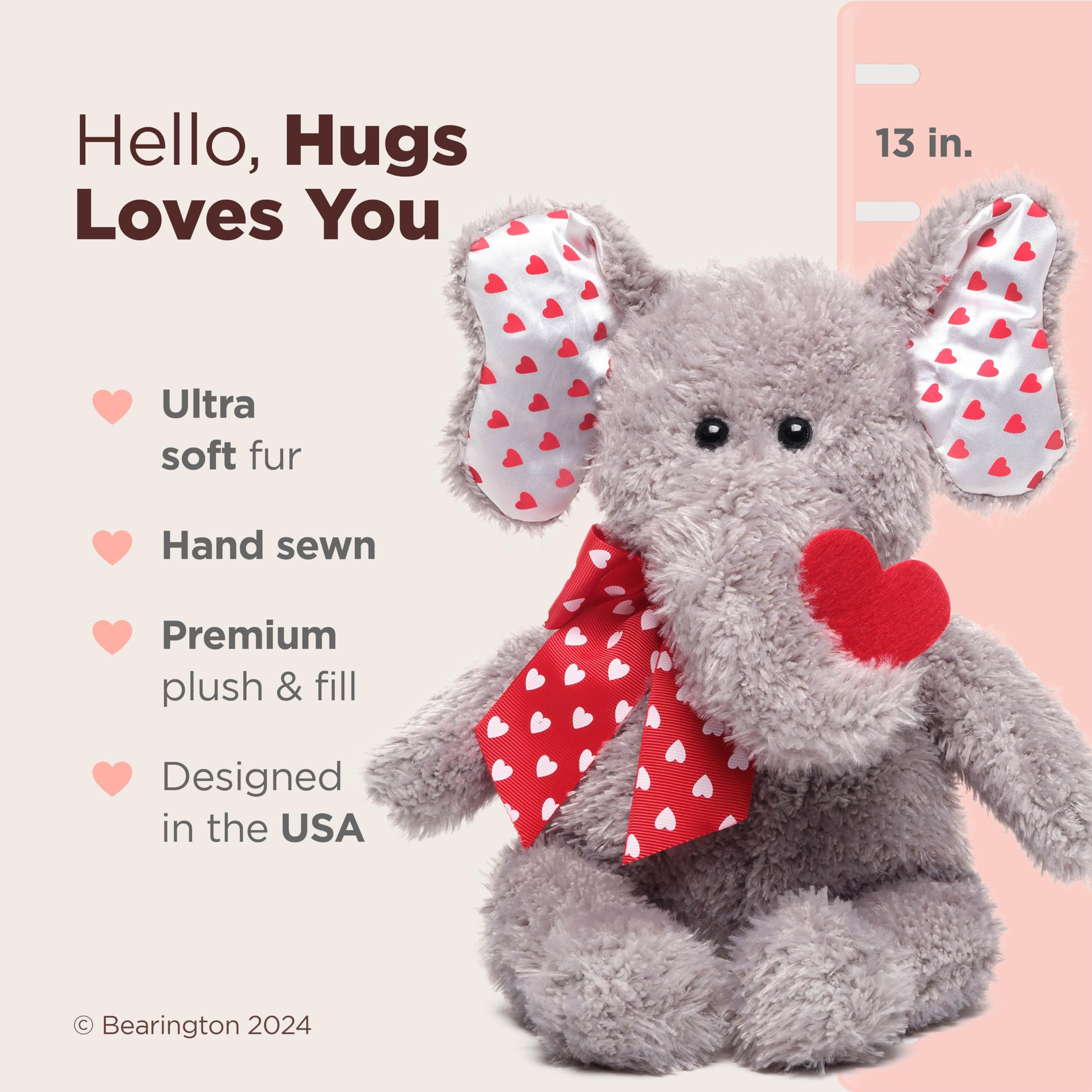 Foto 3 pulgar | Peluche Bearington Hugh Loves You Para San Valentín, 33 Cm - Venta Internacional.
