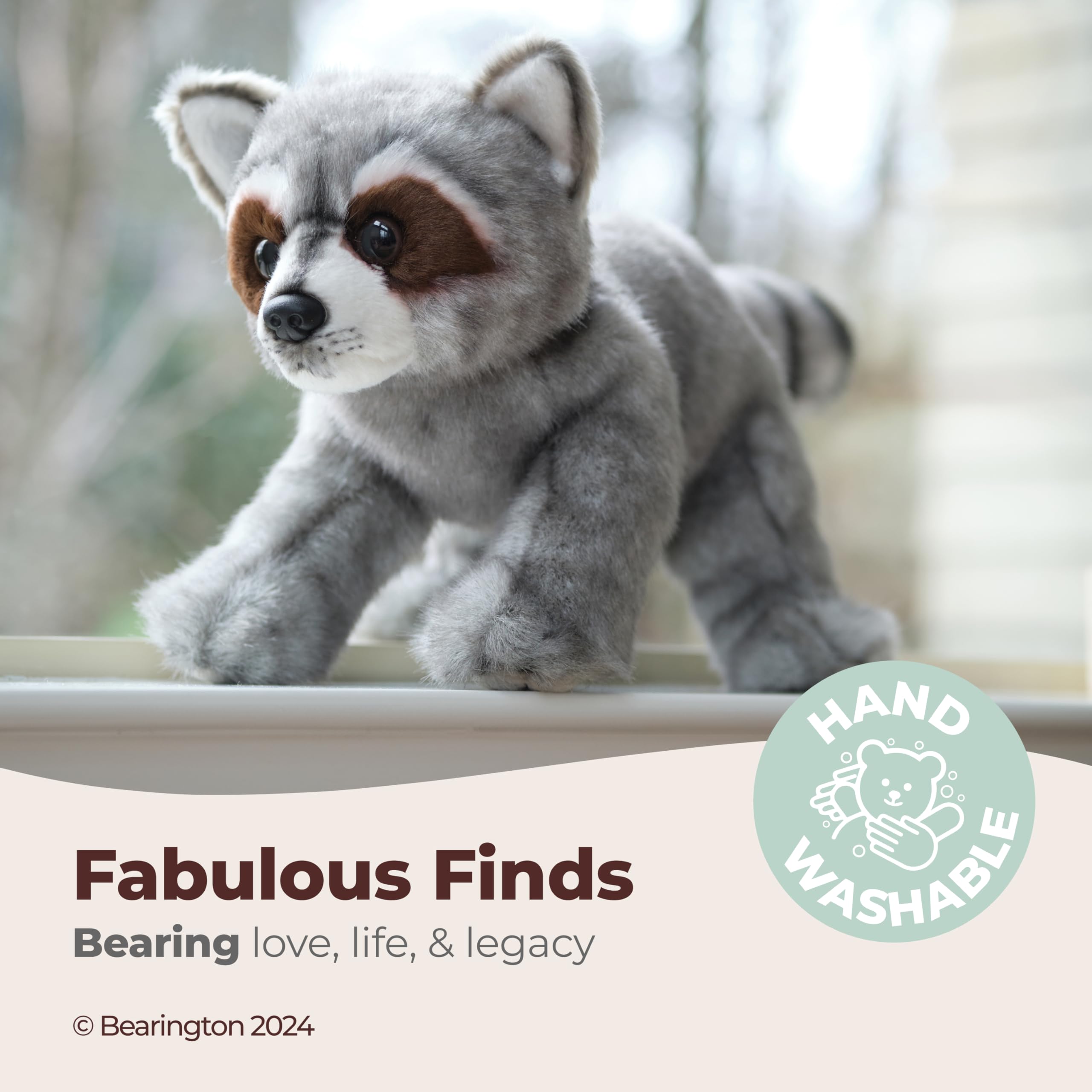 Foto 4 pulgar | Peluche De Peluche Bearington Rocko Raccoon 33 Cm - Venta Internacional.