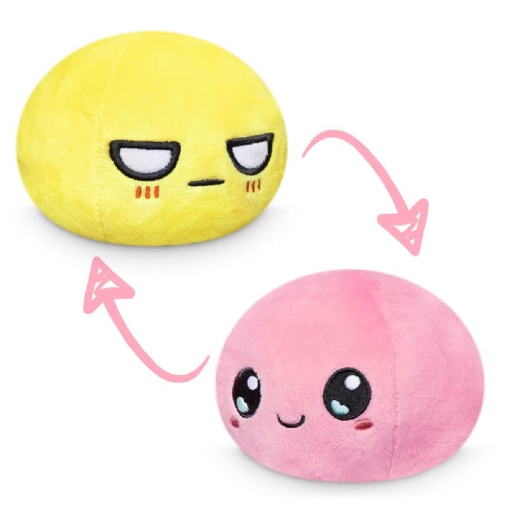 Peluche Reversible Con Forma De Tortuga Rosa Y Amarillo, 10 Cm - Venta Internacional.