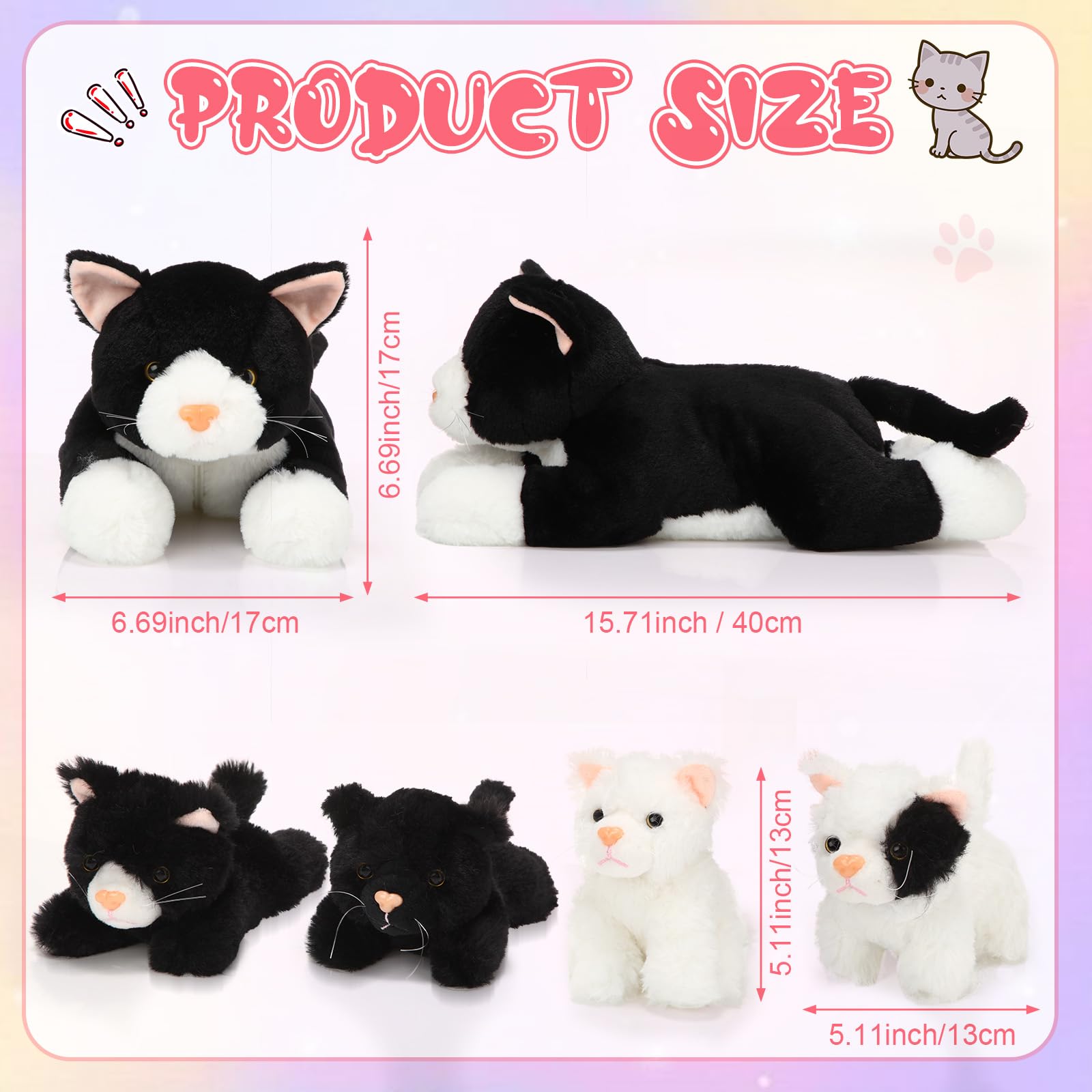 Foto 3 pulgar | Peluche Skylety Cat Con Bebés En El Vientre, 5 Unidades - Venta Internacional.