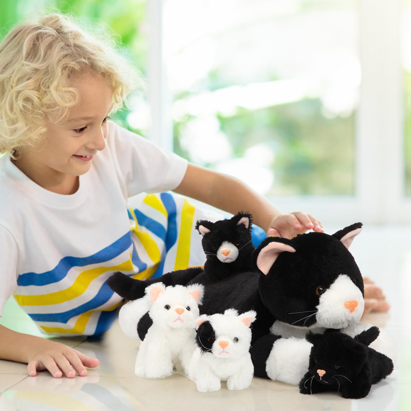 Foto 6 pulgar | Peluche Skylety Cat Con Bebés En El Vientre, 5 Unidades - Venta Internacional.