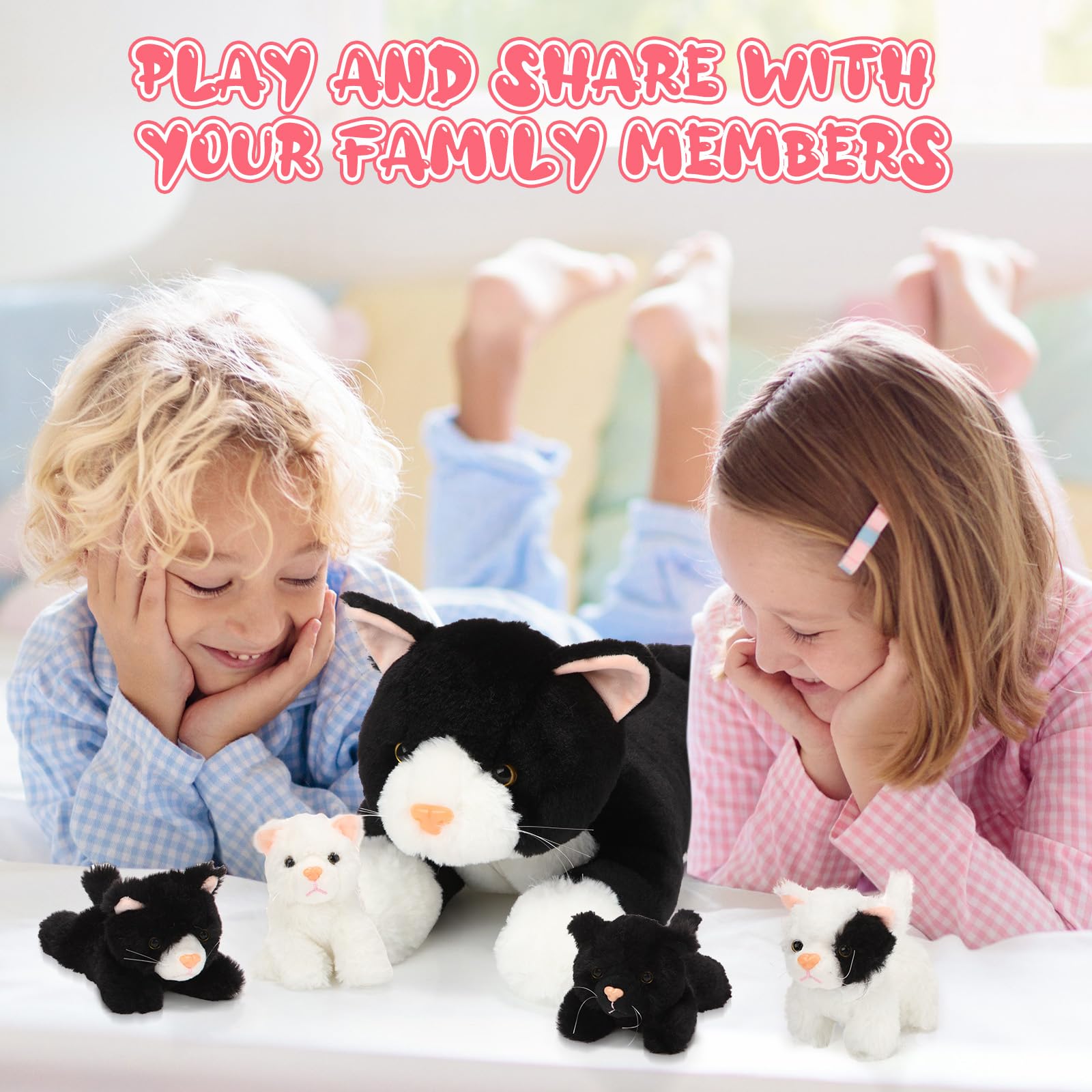 Foto 6 | Peluche Skylety Cat Con Bebés En El Vientre, 5 Unidades - Venta Internacional.