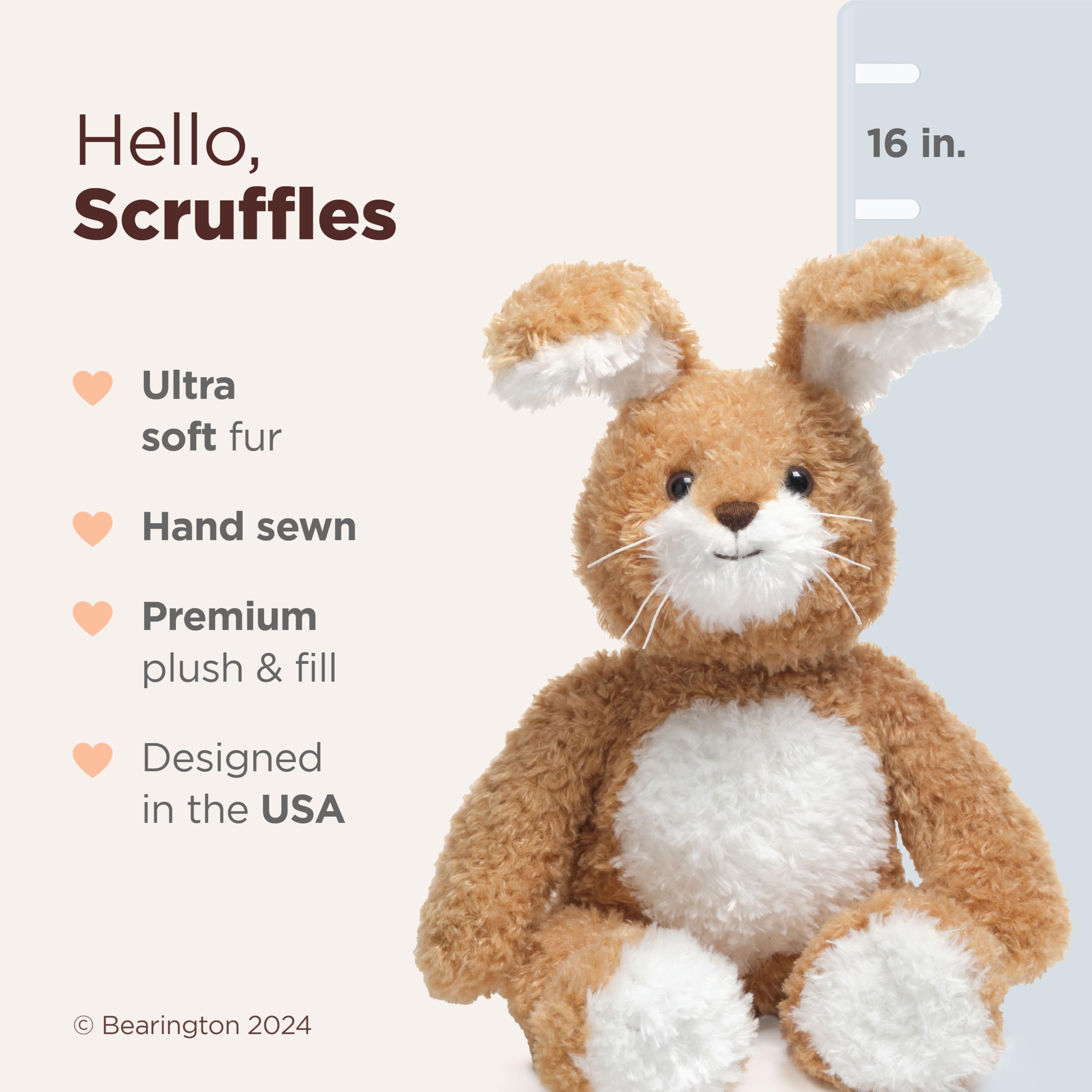 Foto 3 pulgar | Conejo De Pascua De Peluche Bearington Scruffles, 40 Cm, Para Niños - Venta Internacional.