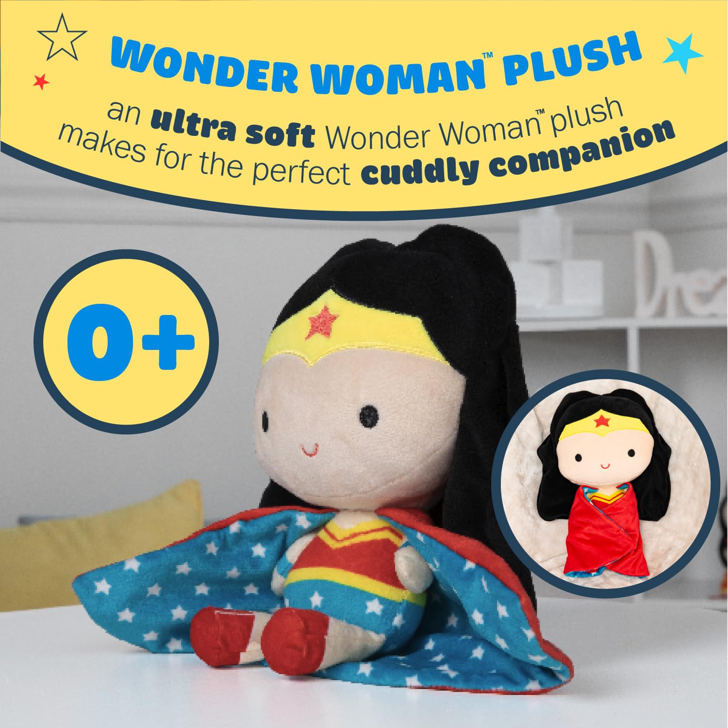 Foto 3 pulgar | Peluche Kids Preferred Dc Comics Wonder Woman 30 Cm - Venta Internacional.