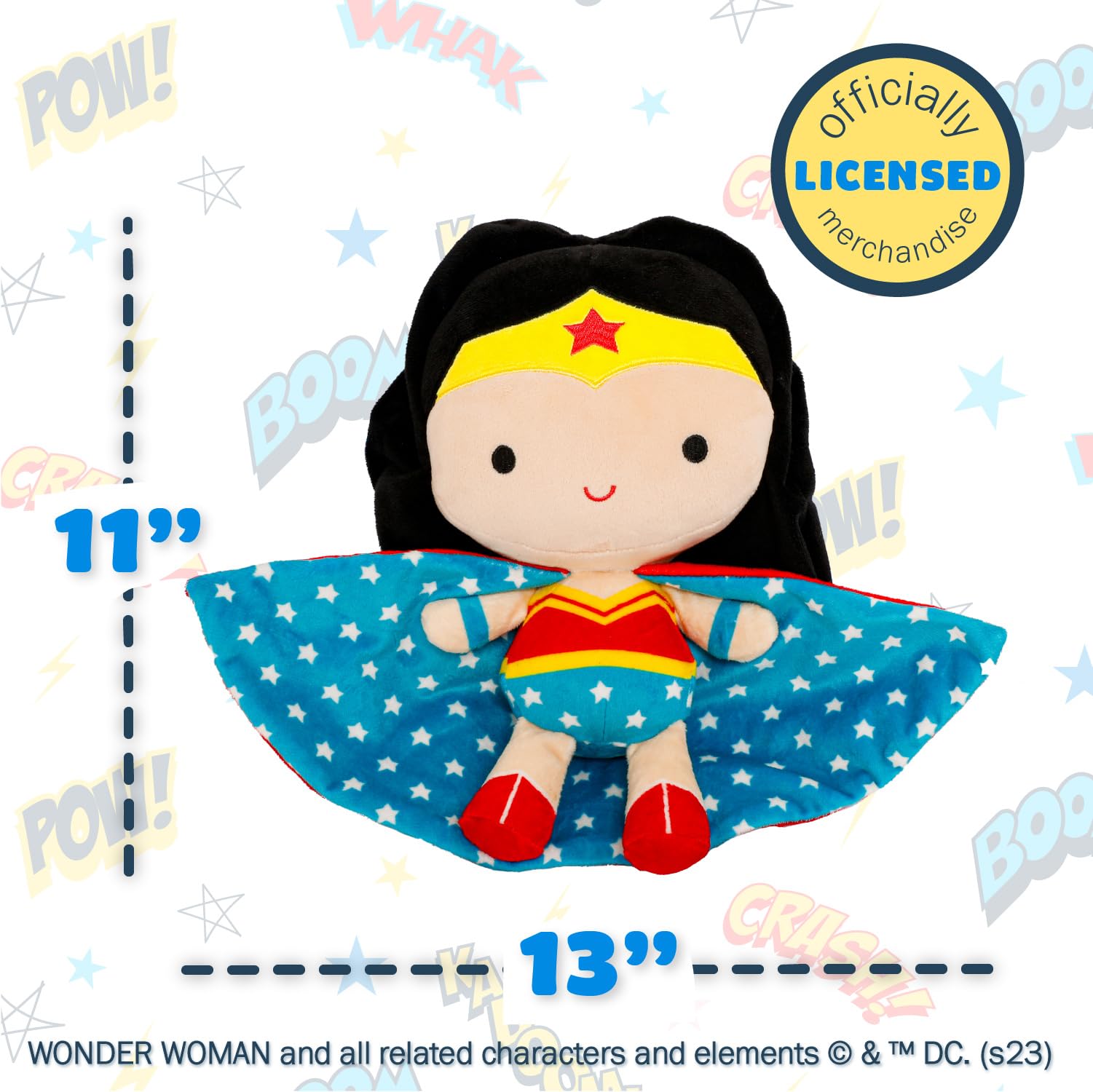 Foto 6 pulgar | Peluche Kids Preferred Dc Comics Wonder Woman 30 Cm - Venta Internacional.
