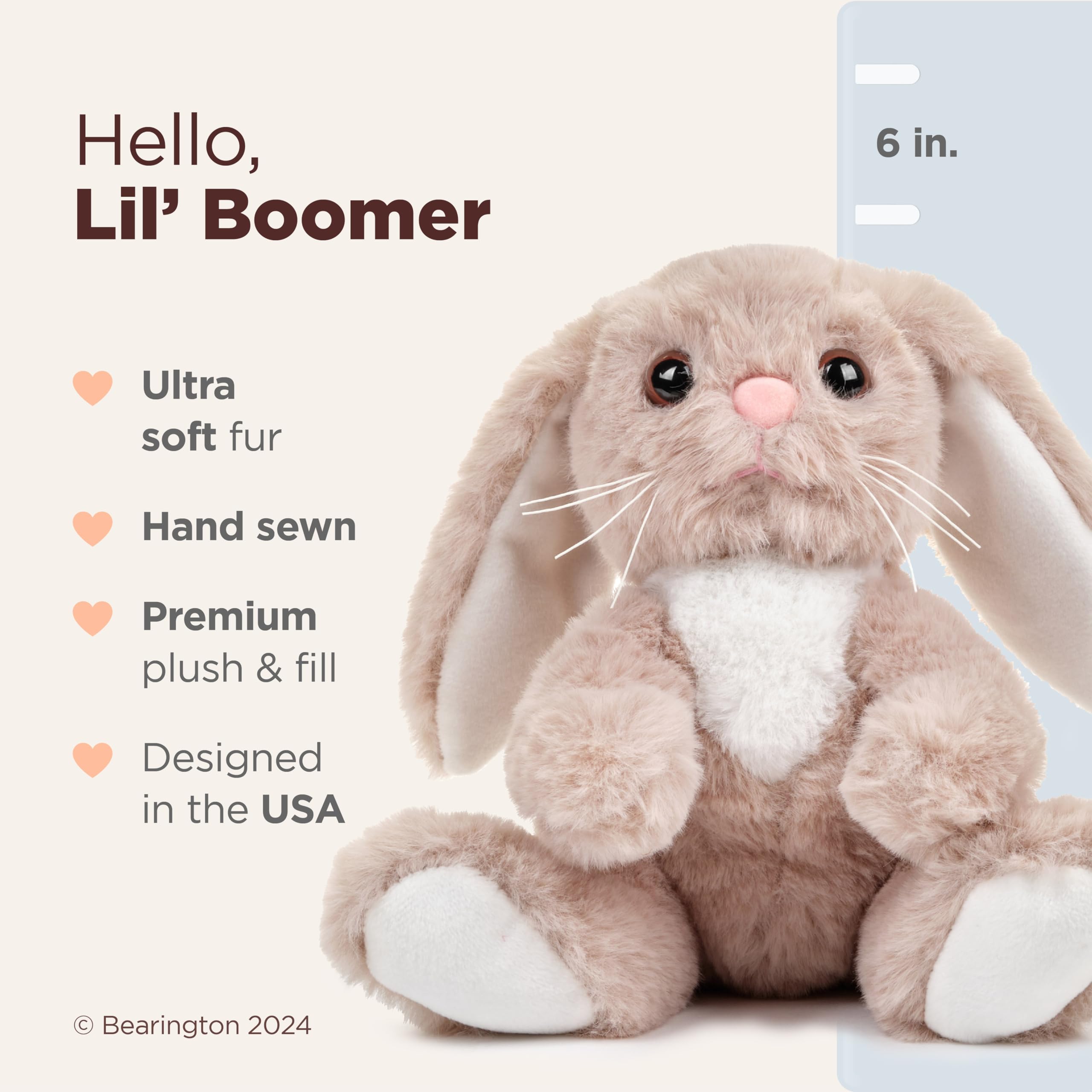 Foto 3 pulgar | Peluche Bearington Lil' Boomer The Bunny 15 Cm De Pascua - Venta Internacional.
