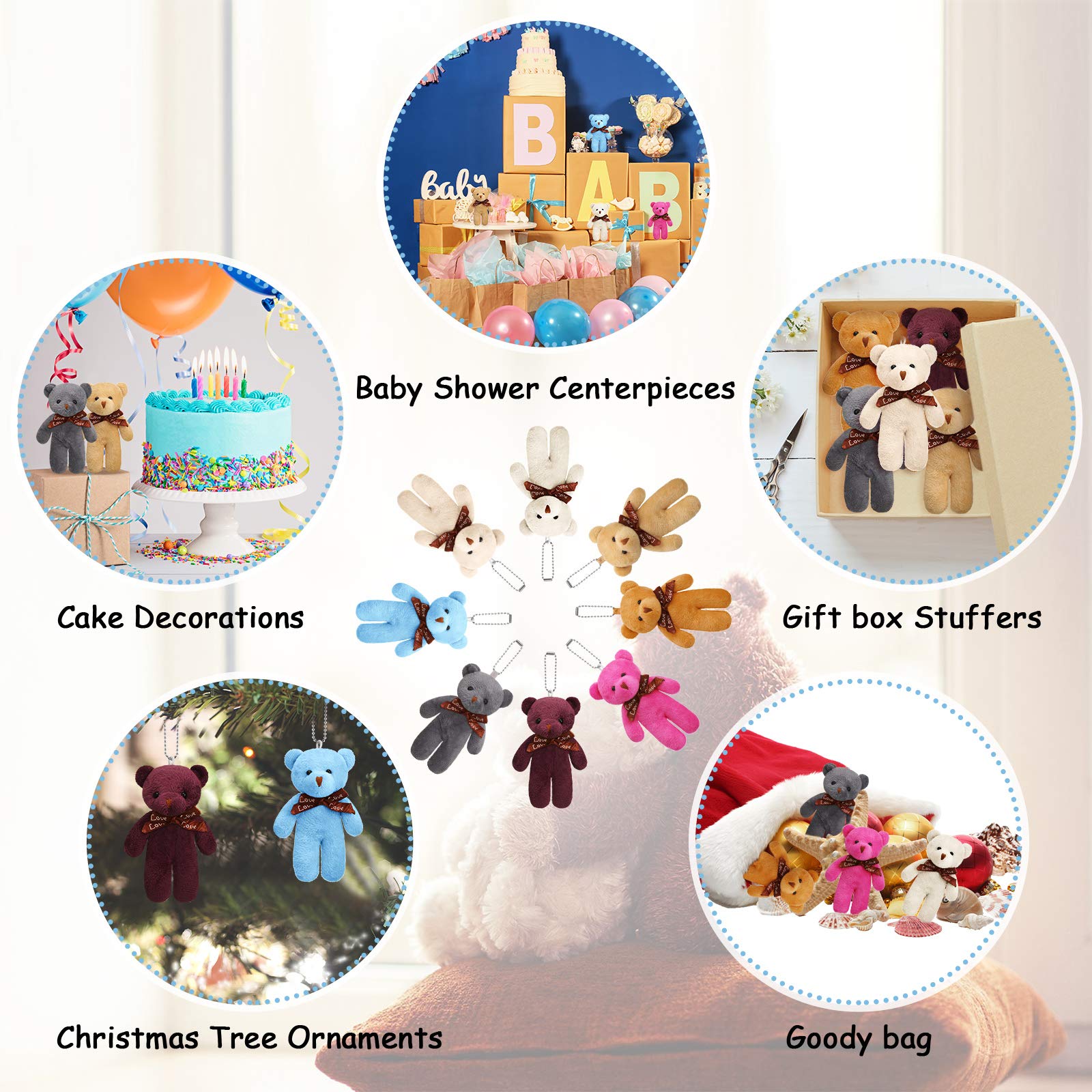 Foto 5 | Miniosos Skylety De Peluche, 12 Cm, 24 Unidades, Para Llavero De Bricolaje - Venta Internacional.