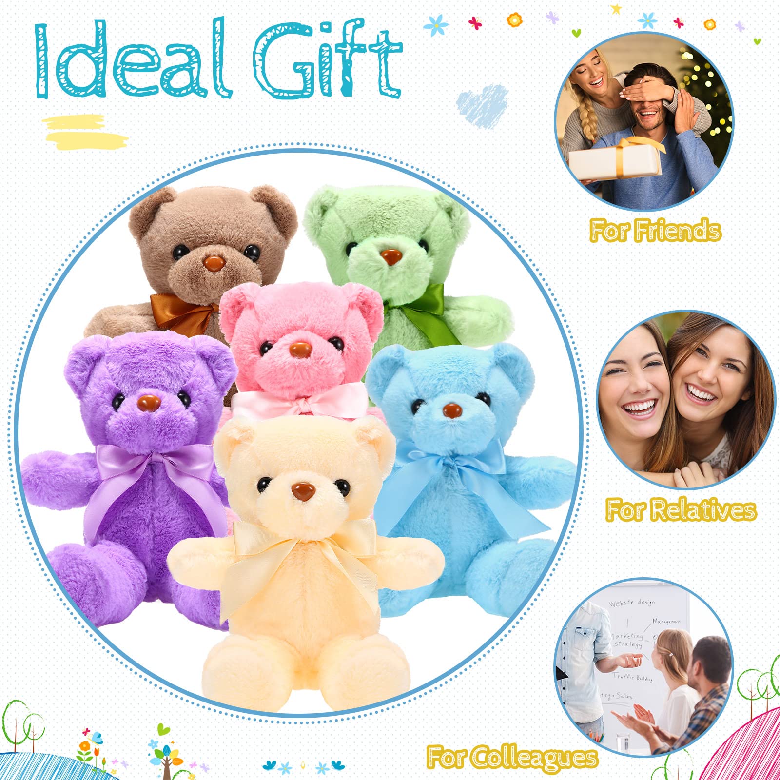 Foto 7 pulgar | Peluche De Peluche Skylety Bears, 10 Piezas, 30 Cm - Venta Internacional.