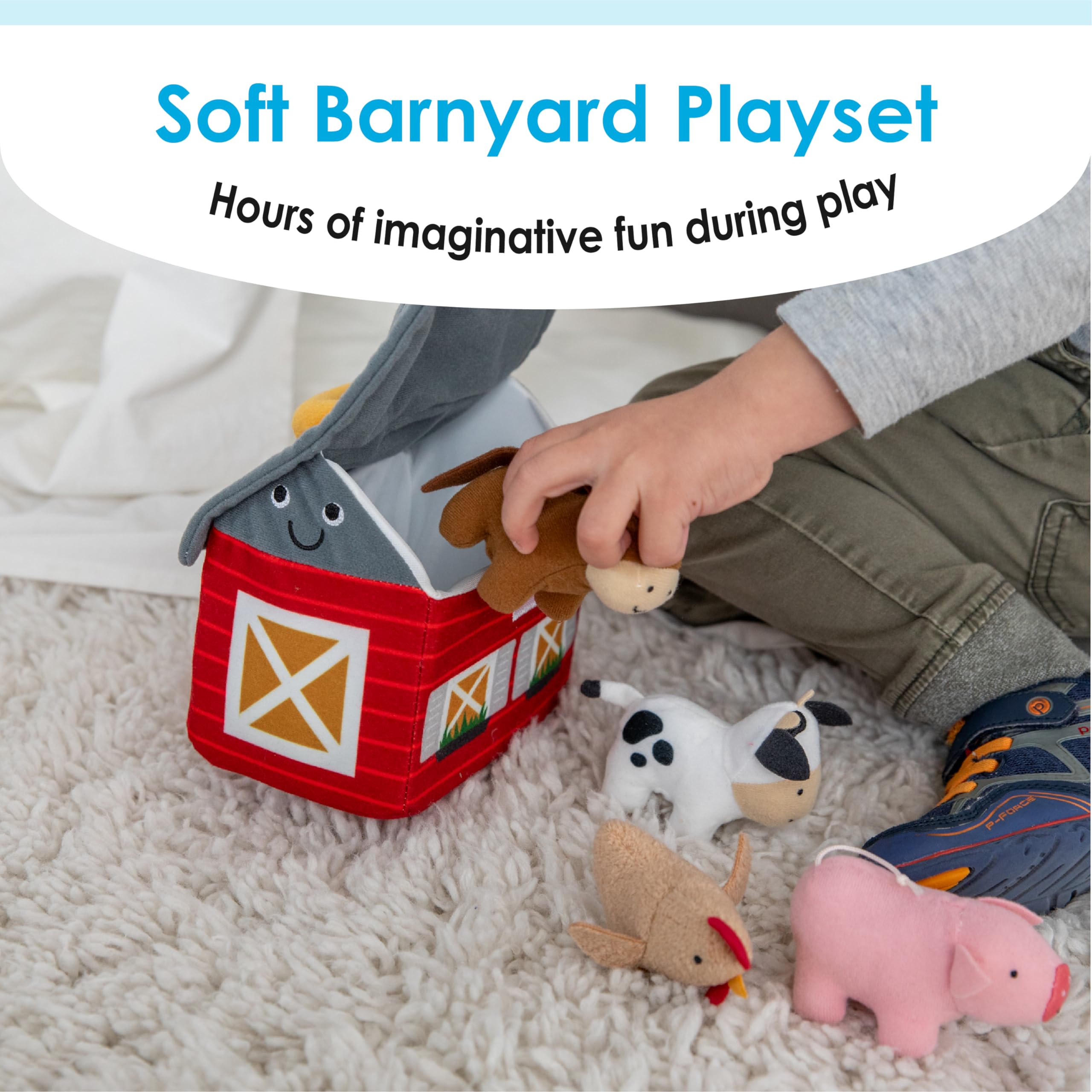 Foto 3 pulgar | Set De Juego De Peluche Carter's Barnyard Soft Con Juguetes De Desarrollo - Venta Internacional.