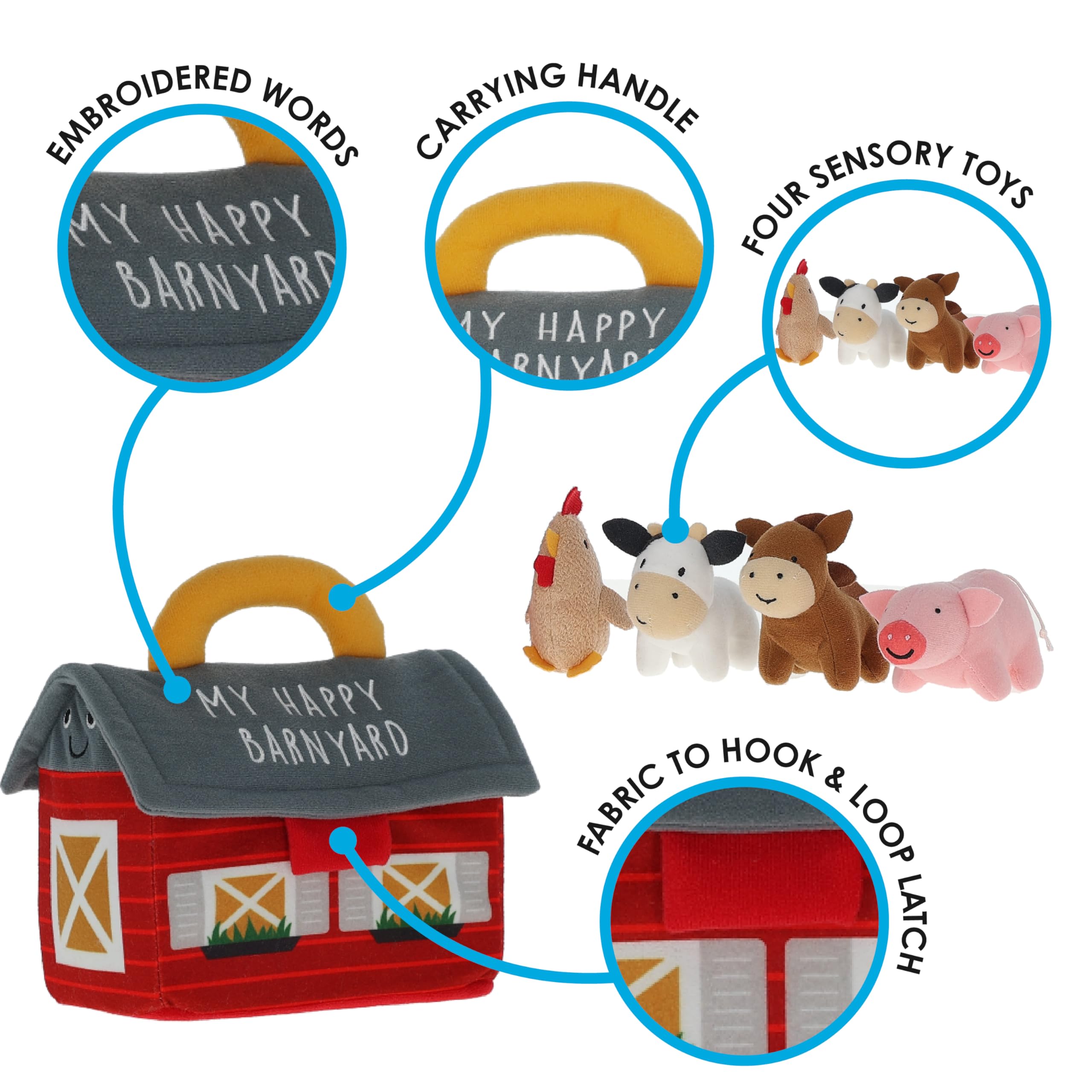 Foto 4 pulgar | Set De Juego De Peluche Carter's Barnyard Soft Con Juguetes De Desarrollo - Venta Internacional.