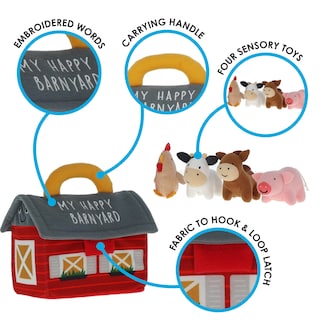 Foto 3 | Set De Juego De Peluche Carter's Barnyard Soft Con Juguetes De Desarrollo - Venta Internacional.