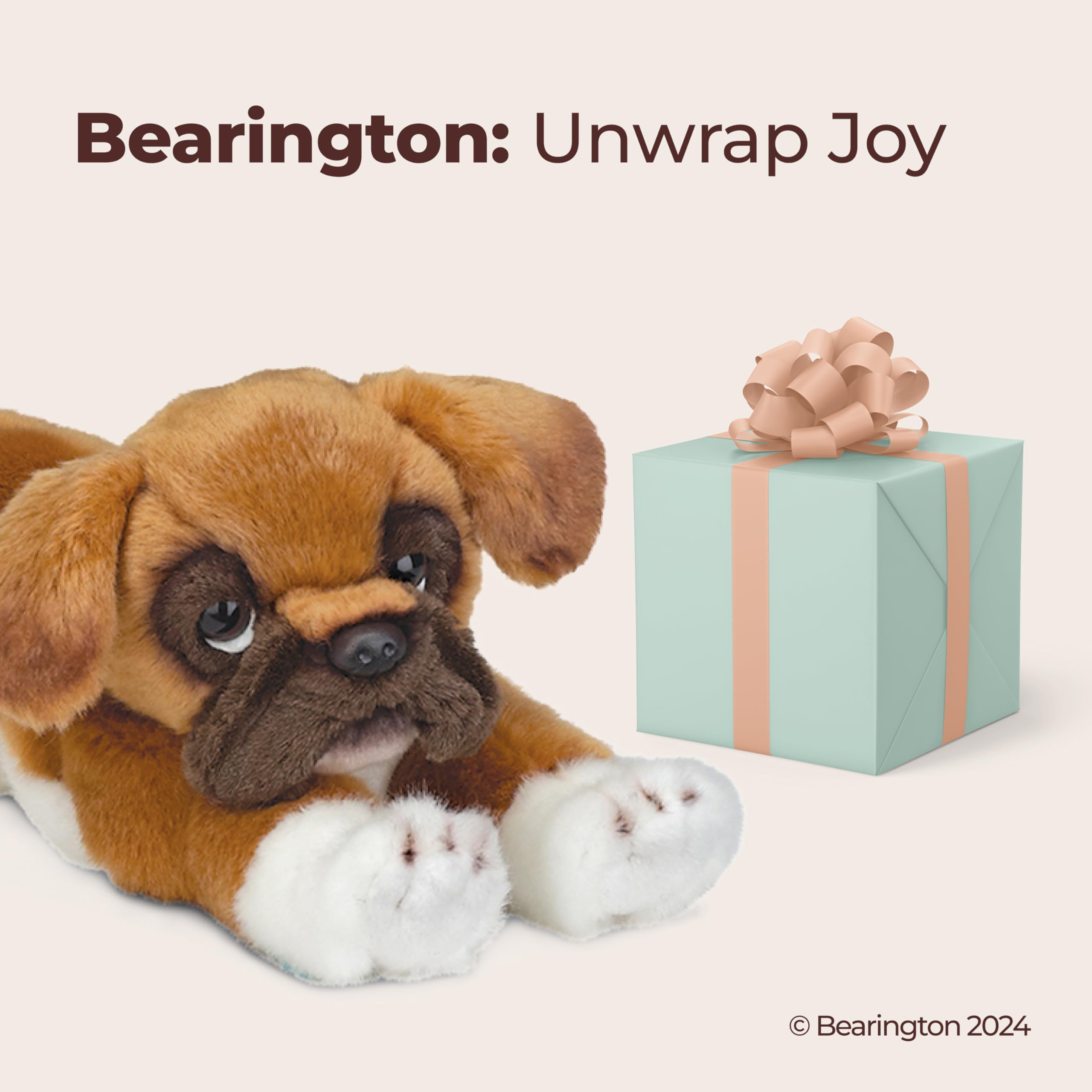 Foto 6 pulgar | Peluche De Peluche Bearington Roscoe Boxer Dog 38 Cm - Venta Internacional.