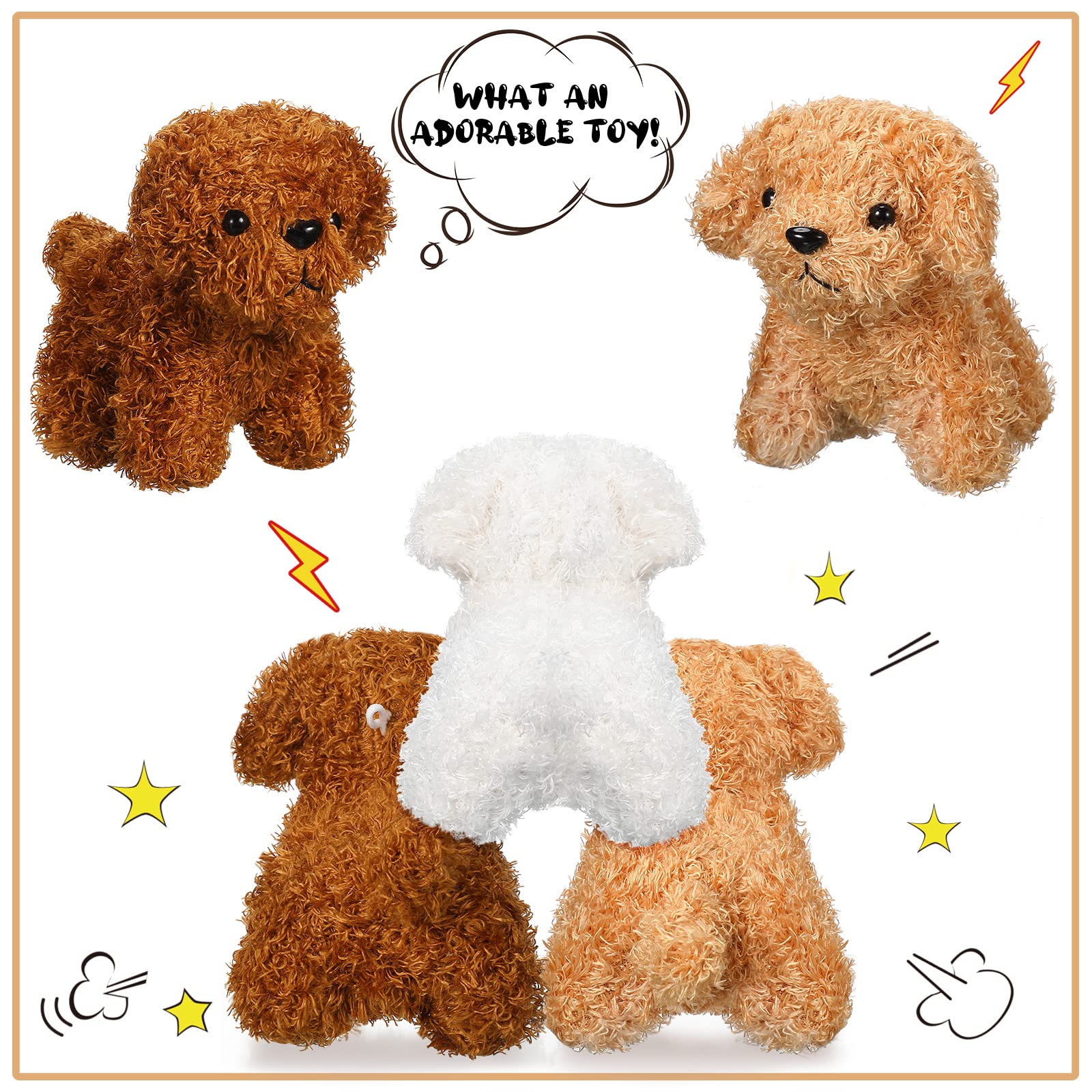Foto 3 | Miniperros De Peluche Skylety De 5 Pulgadas Para Niños, 12 Unidades - Venta Internacional.