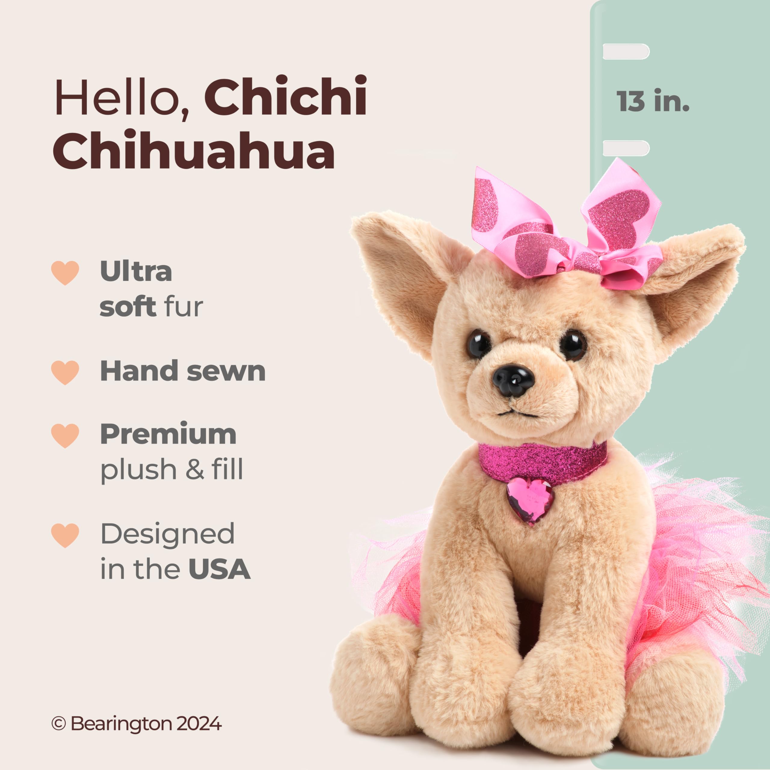 Foto 3 pulgar | Peluche Bearington Chichi Chihuahua Dog 13 Pulgadas - Venta Internacional.
