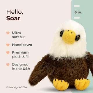 Foto 2 | Peluche Bearington Soar Bearington Con Forma De Águila Calva De 15 Cm - Venta Internacional.