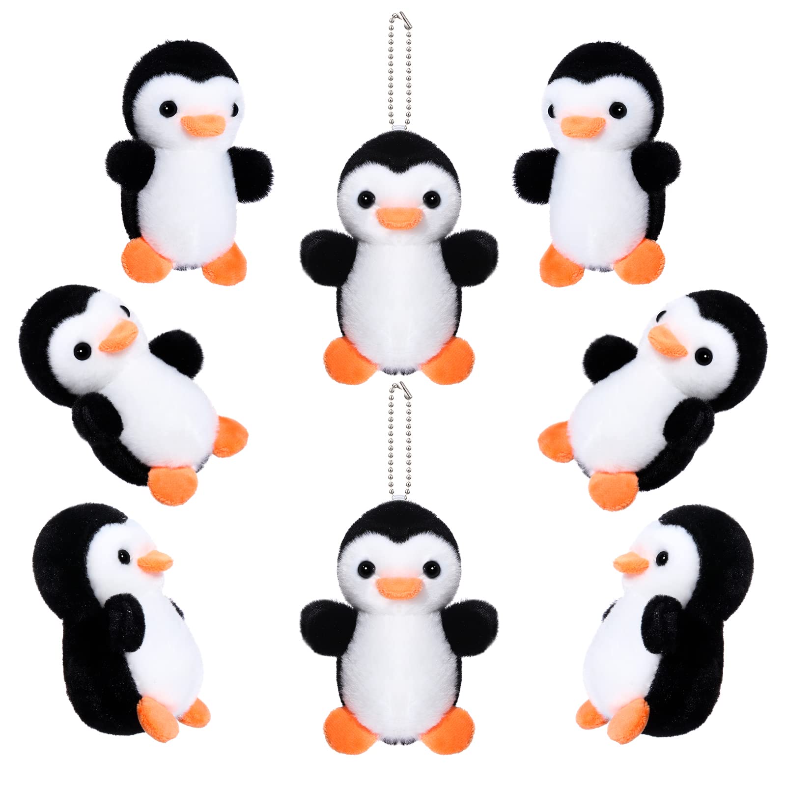 Llavero De Peluche Skylety Con Forma De Pingüino, 10 Cm, 8 Unidades - Venta Internacional.