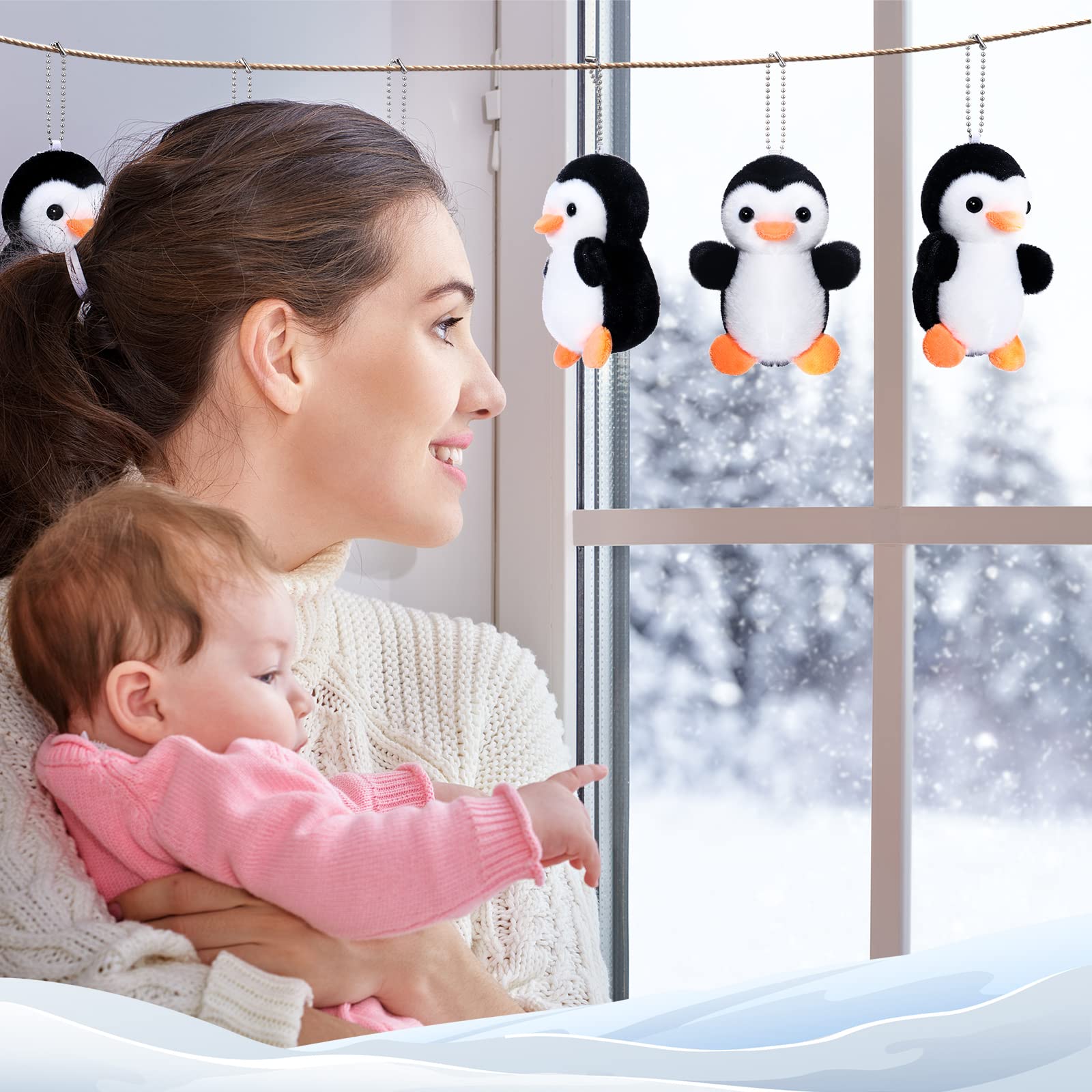 Foto 6 | Llavero De Peluche Skylety Con Forma De Pingüino, 10 Cm, 8 Unidades - Venta Internacional.