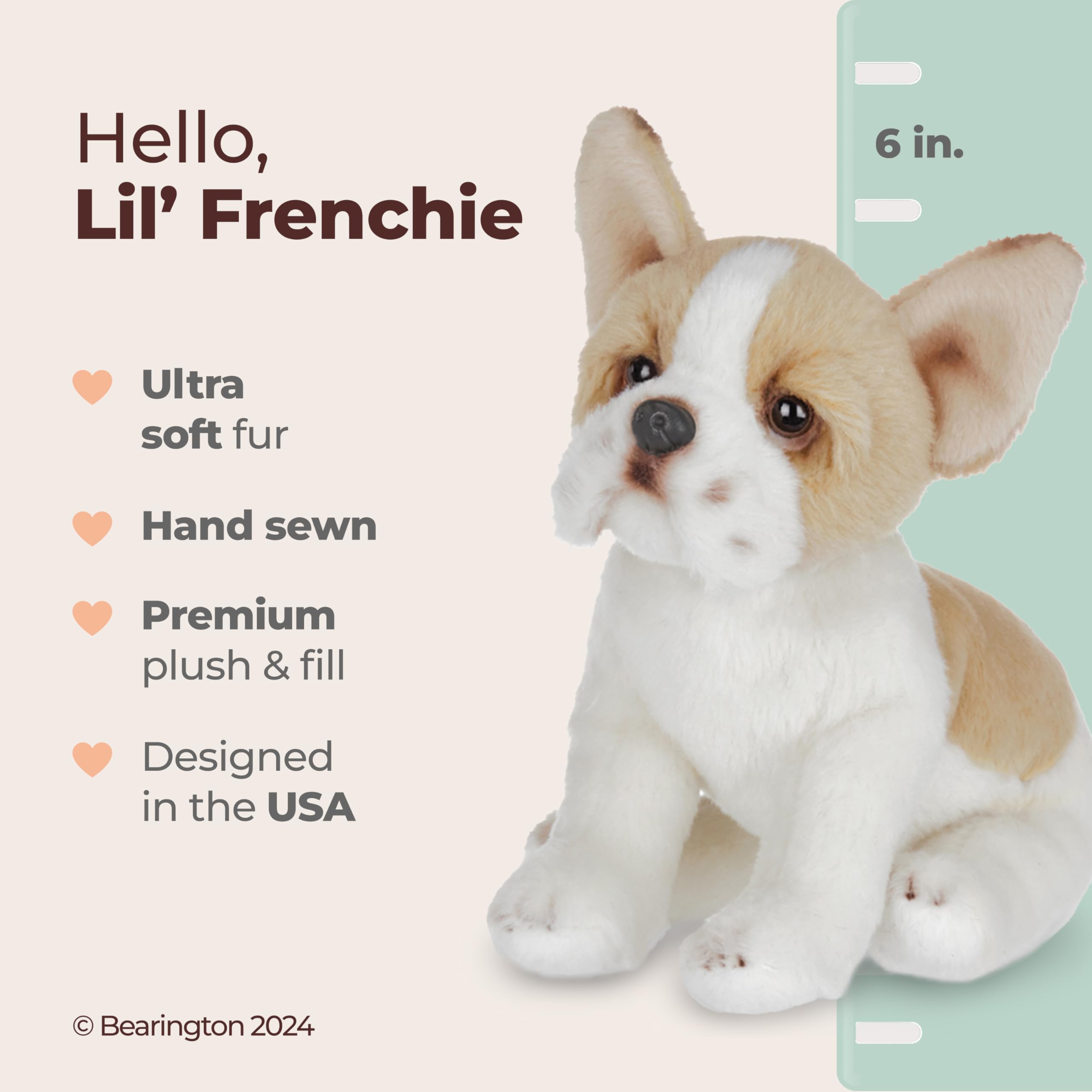 Foto 3 pulgar | Peluche Bearington Collection Lil' Frenchie Frenchie Frenchie Frenchie, 15 Cm - Venta Internacional.