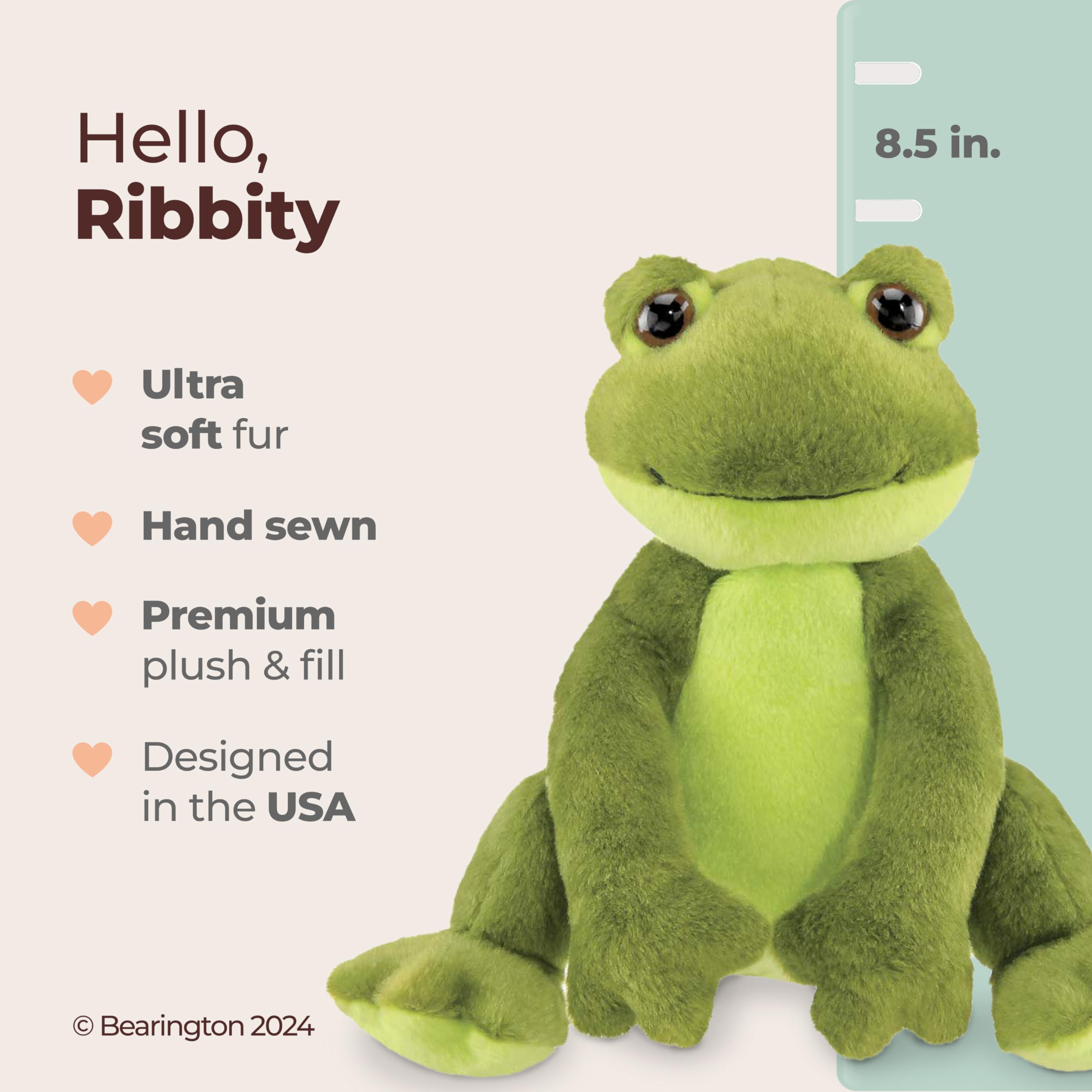 Foto 2 | Peluche De Rana De Peluche Bearington Ribbity 8.5 Pulgadas - Venta Internacional.