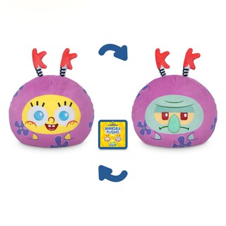 Foto 3 | Pantalones Cuadrados De Peluche Con Forma De Tortuga Y Bob Esponja Reversibles De 6 Pulgadas - Venta Internacional